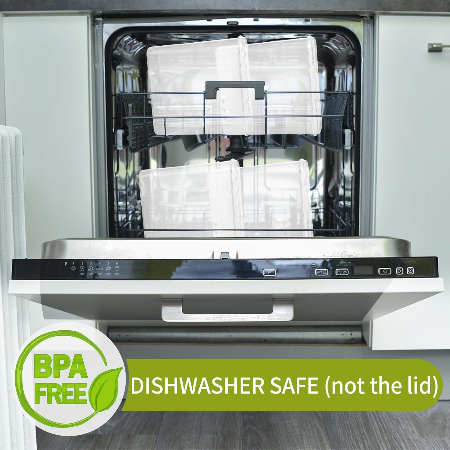 Contenedores de Cereal Skroam 4PCS 4L Herméticos con Etiquetas