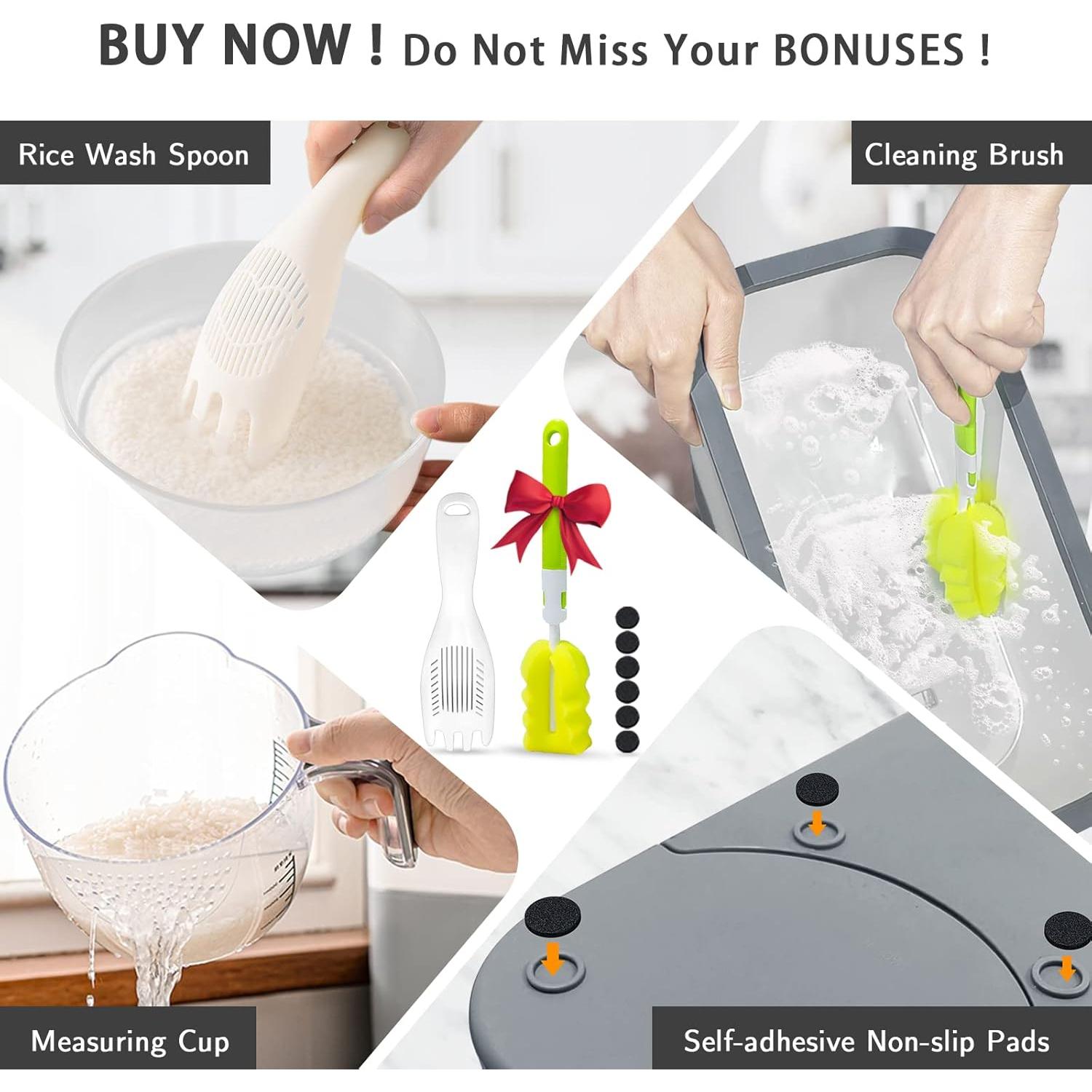 Dispensador de arroz Lenwi 9,98-11,34 kg con taza medidora