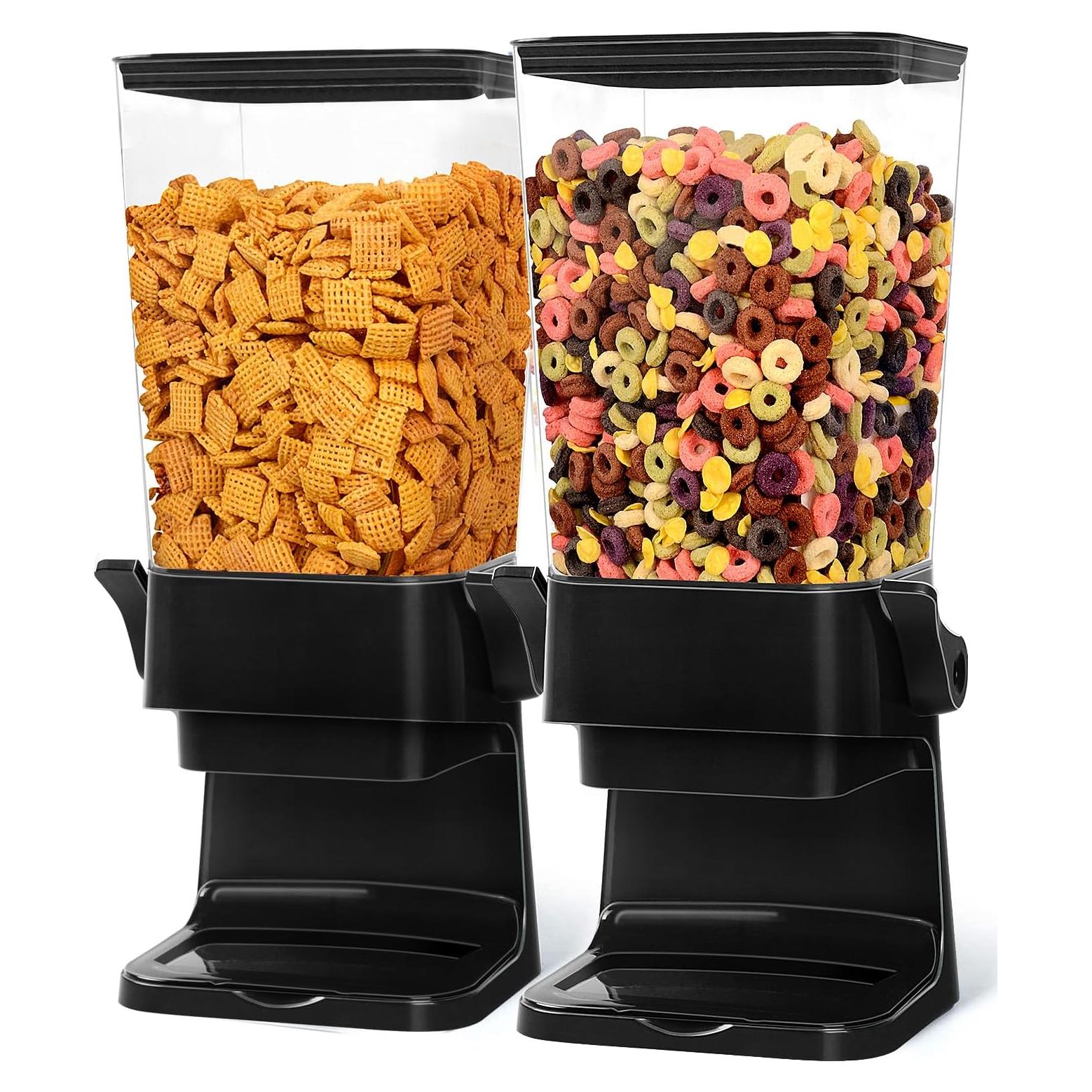 Dispensador de Cereal Hermético QNP 5.5L 2pcs Negro
