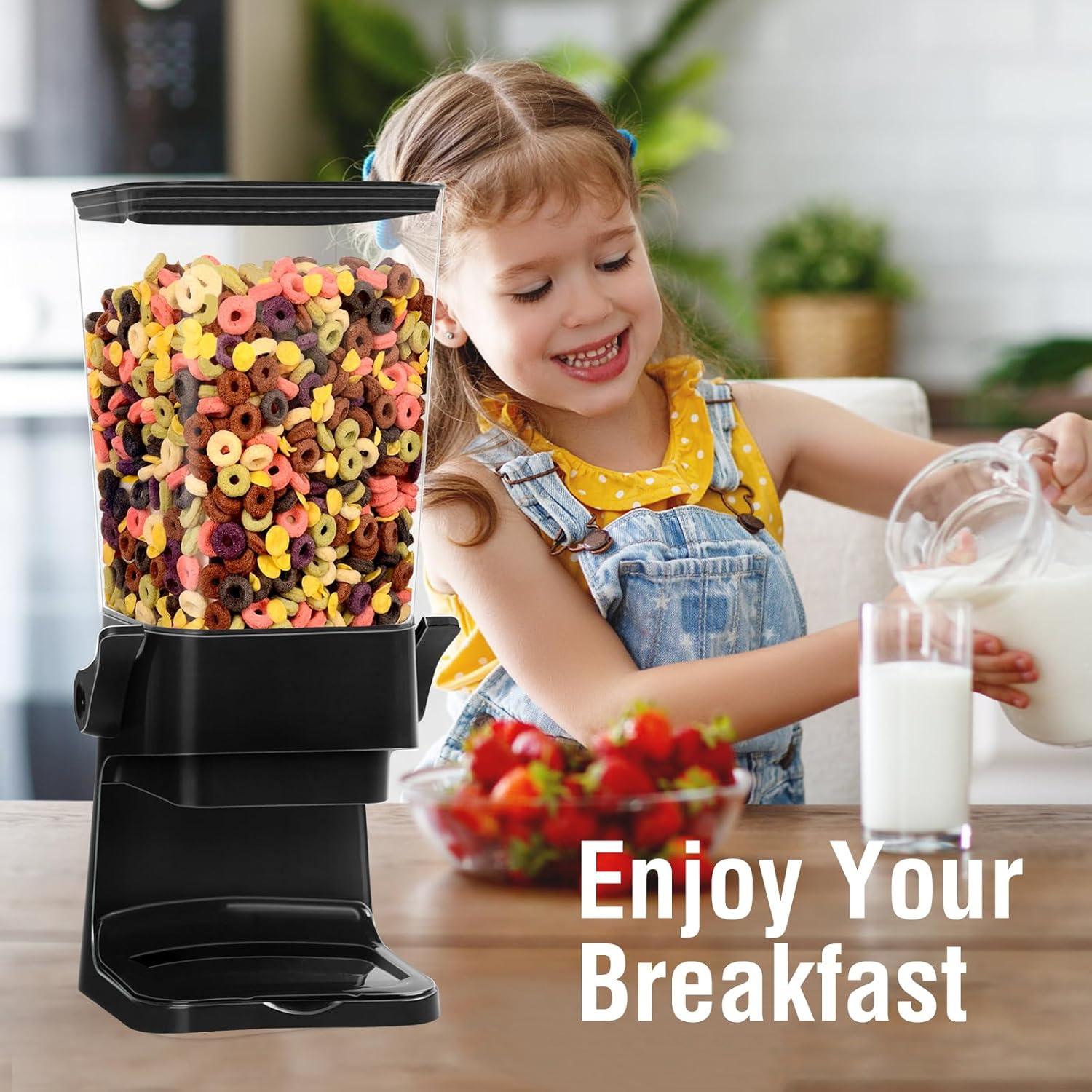 Dispensador de Cereal Hermético QNP 5.5L 2pcs Negro