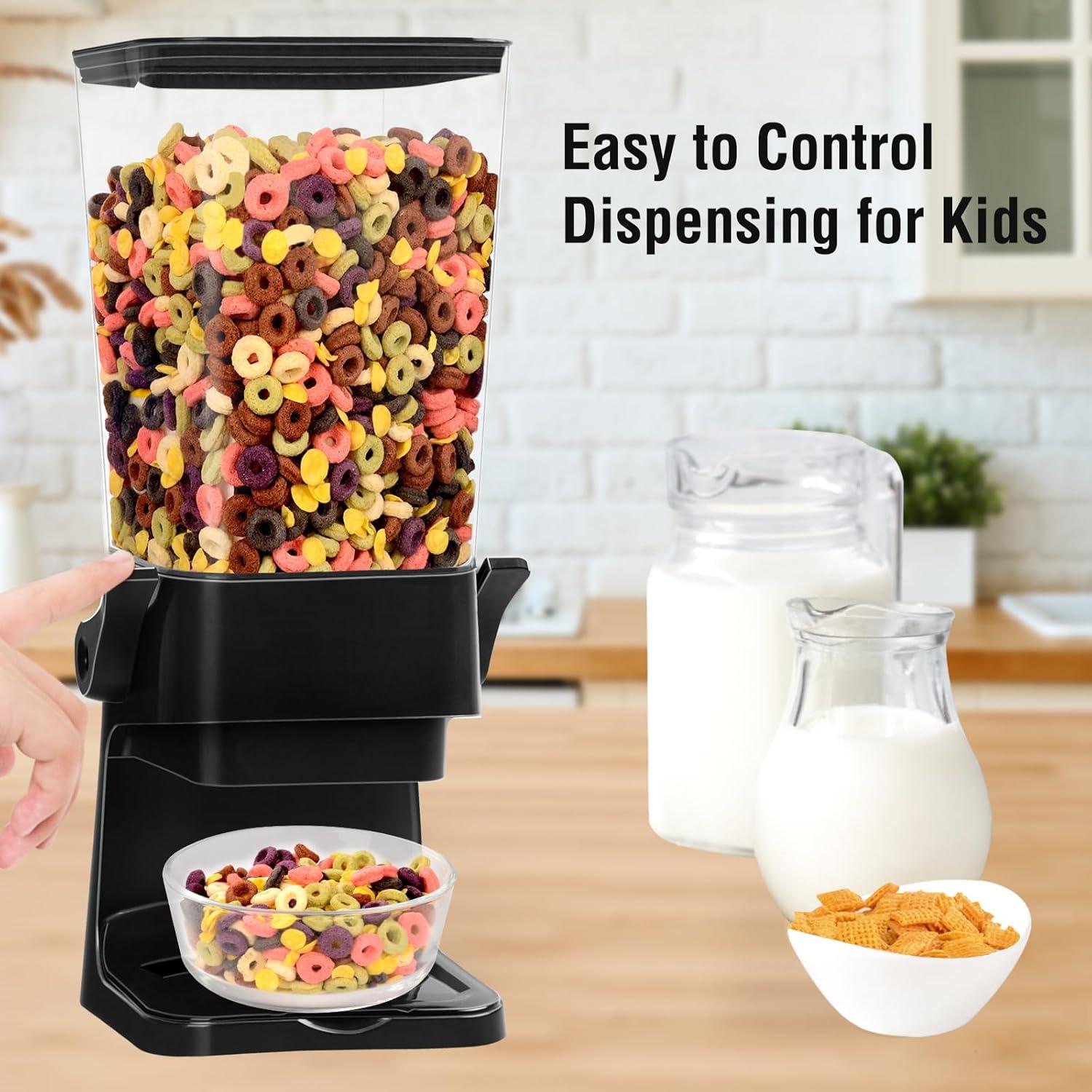 Dispensador de Cereal Hermético QNP 5.5L 2pcs Negro