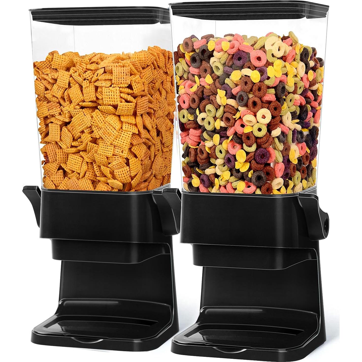 Dispensador de Cereal Hermético QNP 5.5L 2pcs Negro