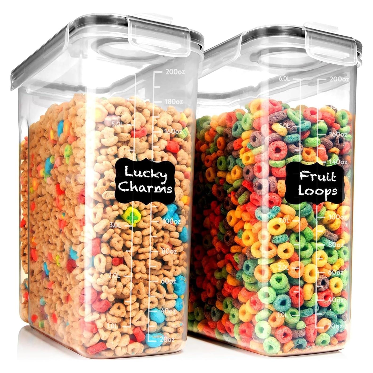 Shazo 2 Pack Contenedores Almacenamiento 6.3L Herméticos