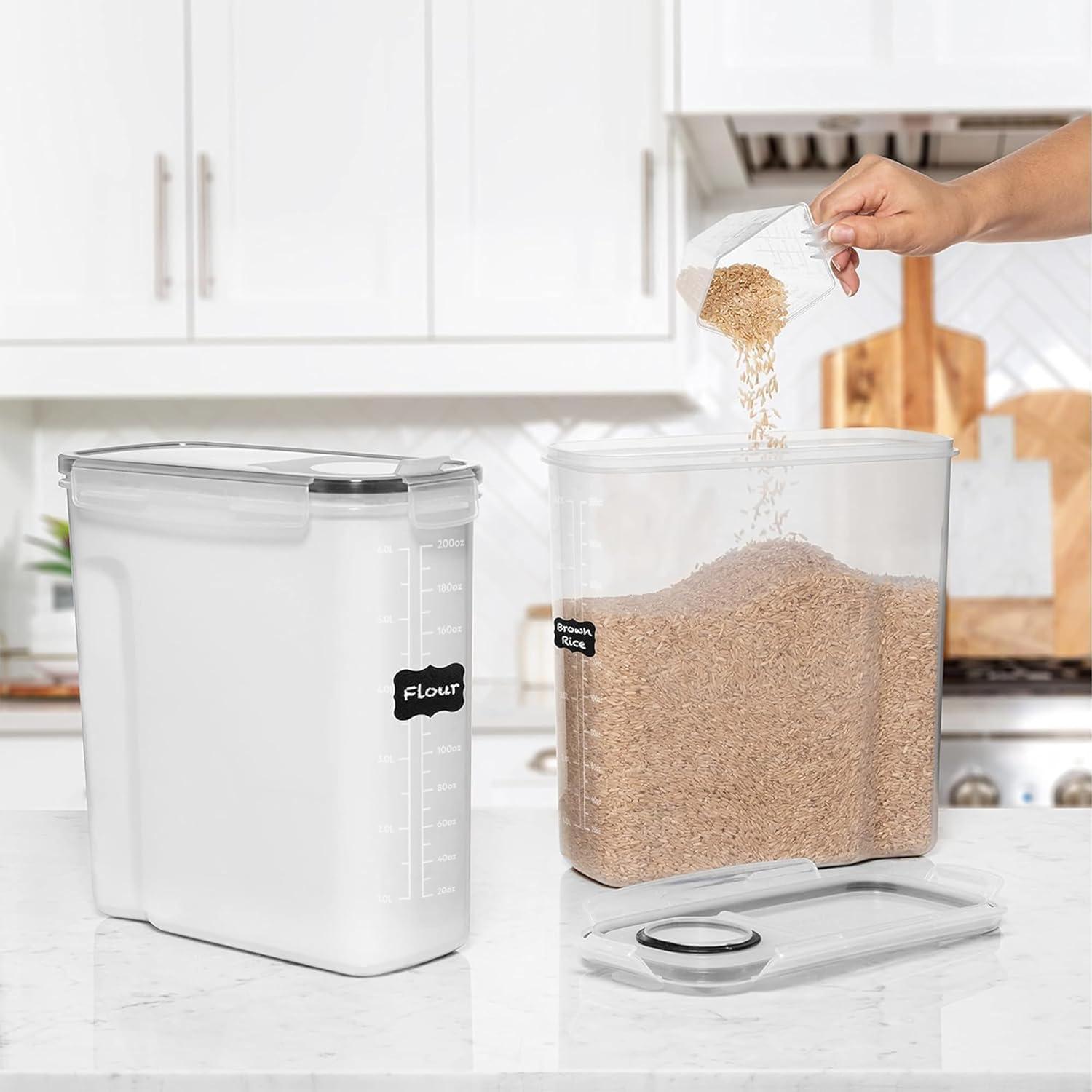 Shazo 2 Pack Contenedores Almacenamiento 6.3L Herméticos