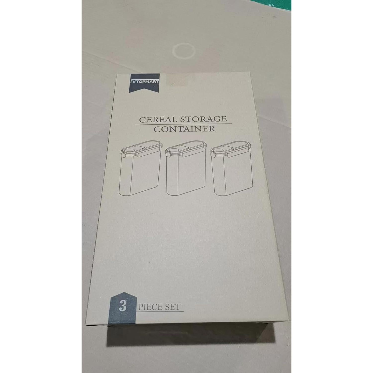 Conjunto de 3 Contenedores Vtopmart para Cereal 4L