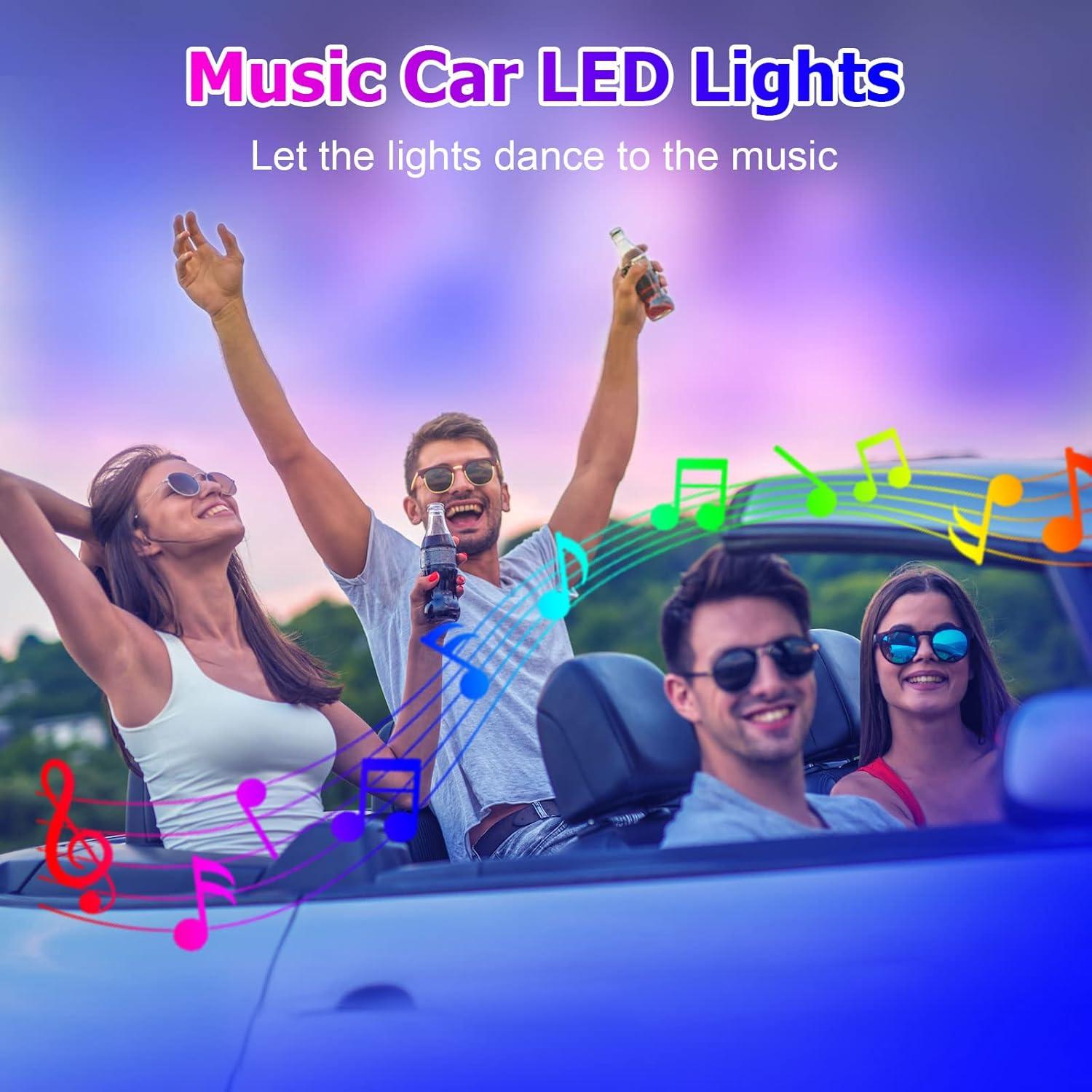 Luces LED RGB para coche WEBUPAR 6 en 1 con control APP
