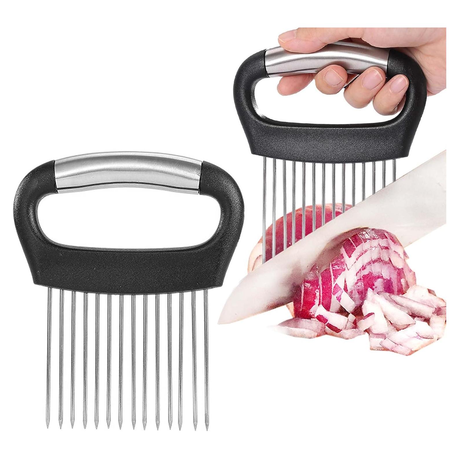 Cortador de Cebolla JAYVAR de Acero Inoxidable 14 Agujas