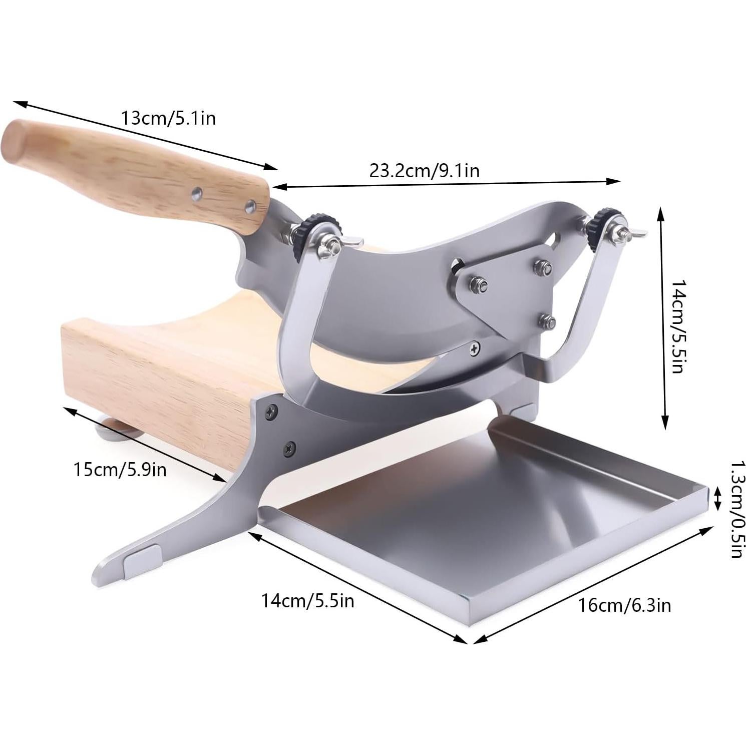 Cortadora Manual de Carne RIQUIPAI de Acero Inoxidable 0-12 mm