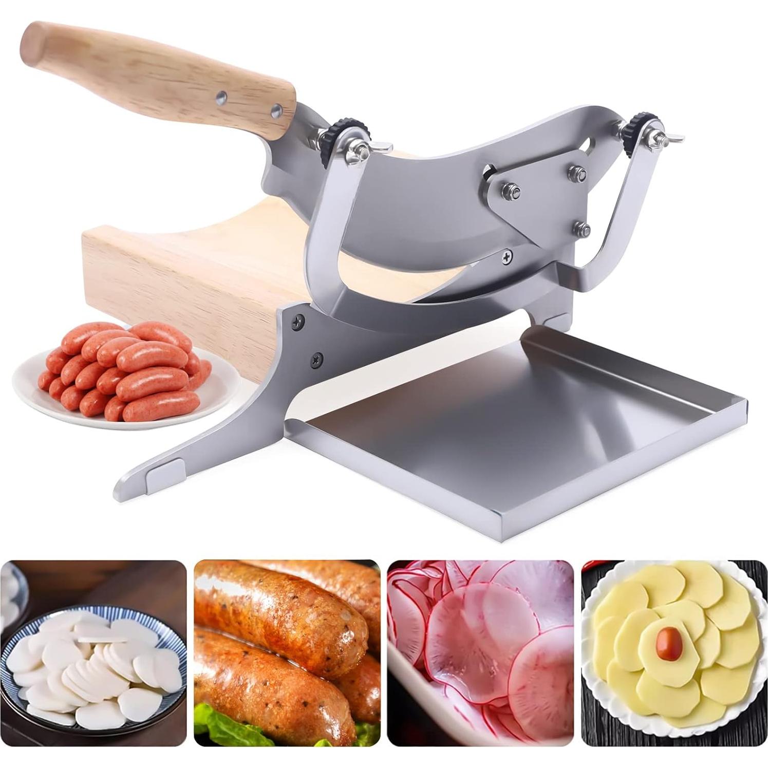 Cortadora Manual de Carne RIQUIPAI de Acero Inoxidable 0-12 mm