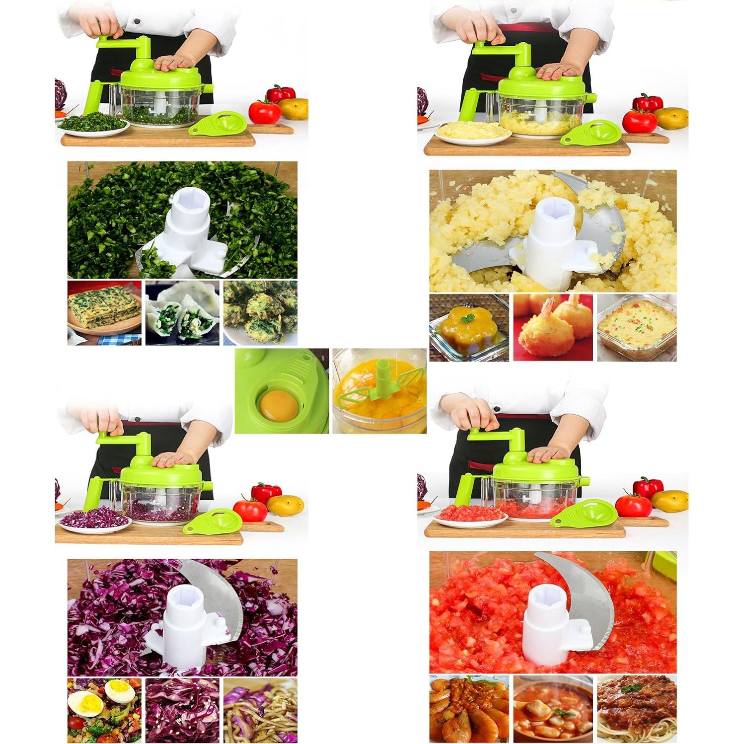 Procesador de Alimentos Manual Tenta Kitchen 1200 ml Verde