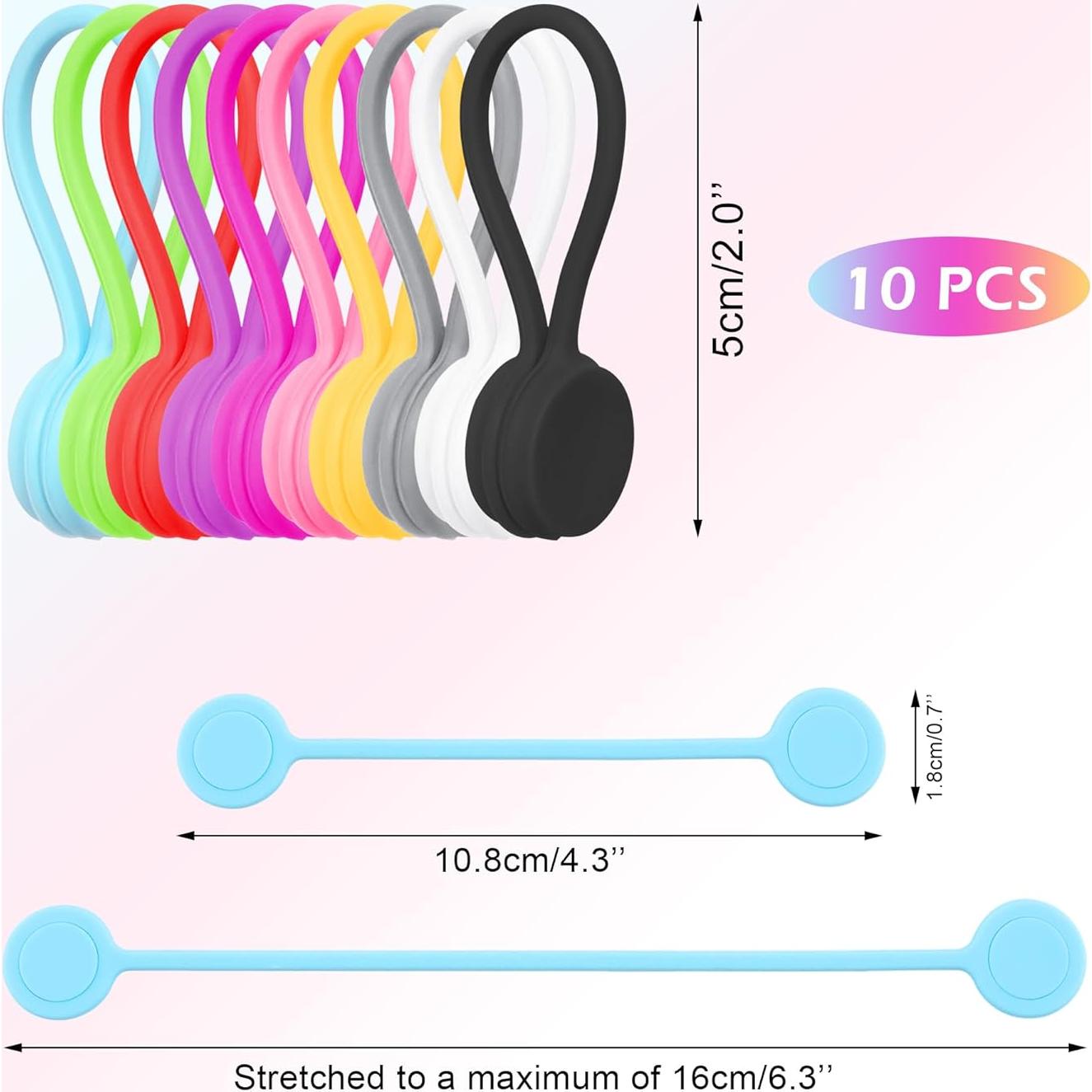 Correas Magnéticas Reutilizables Quacc 10 Piezas Silicona