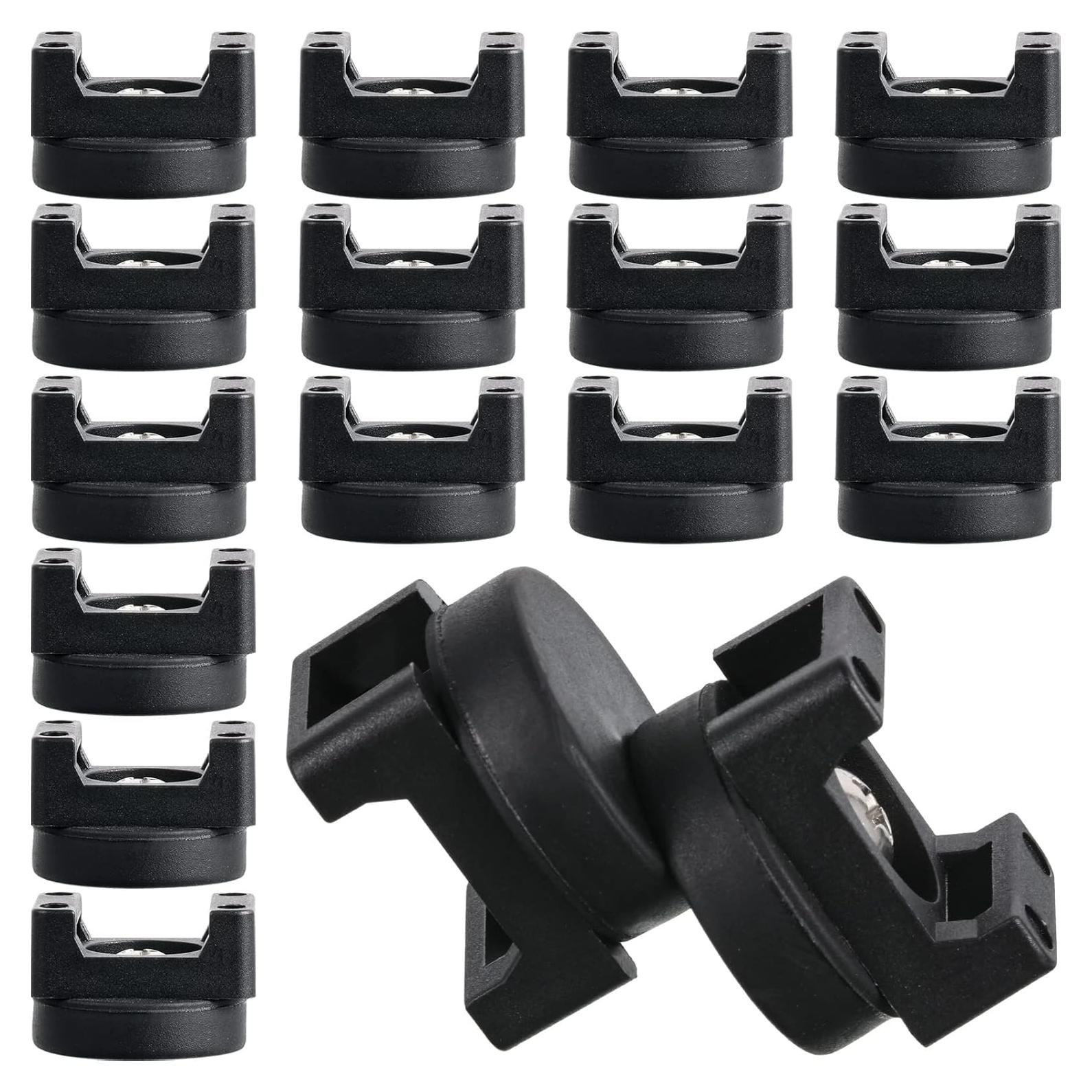 Soporte de Cables Magnético Yookeer 15 Piezas 22mm Negro