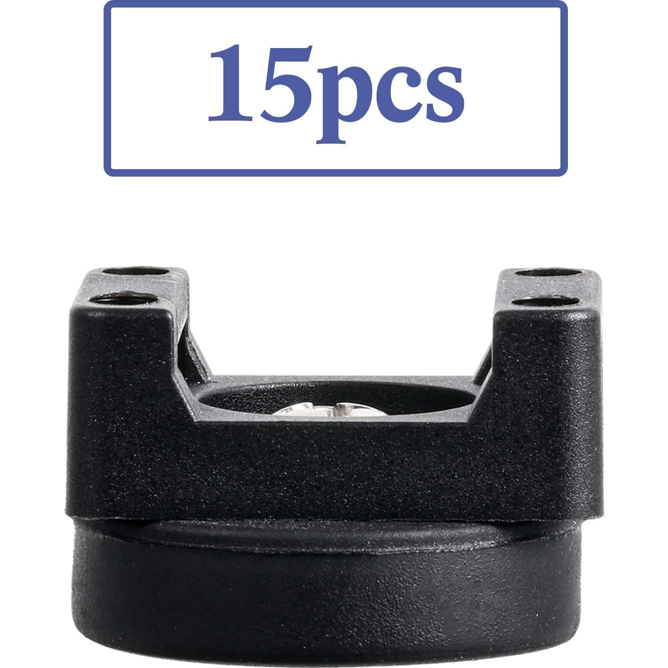 Soporte de Cables Magnético Yookeer 15 Piezas 22mm Negro