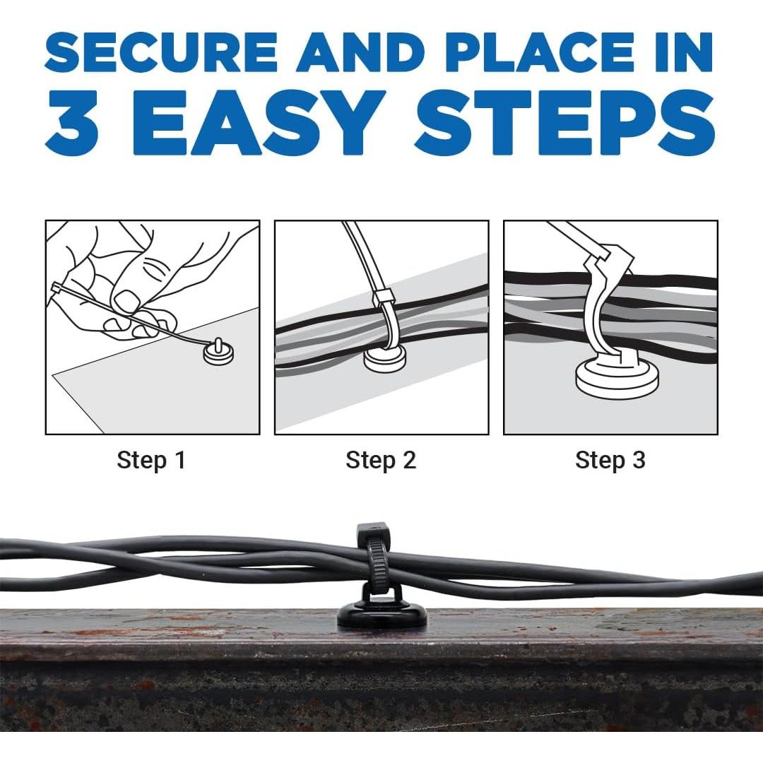 Soporte Magnético para Cables Mag Daddy - Paquete de 10 Unidades