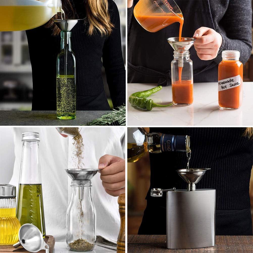 Juego de 3 Embudos de Acero Inoxidable Lakatay 7,49 cm