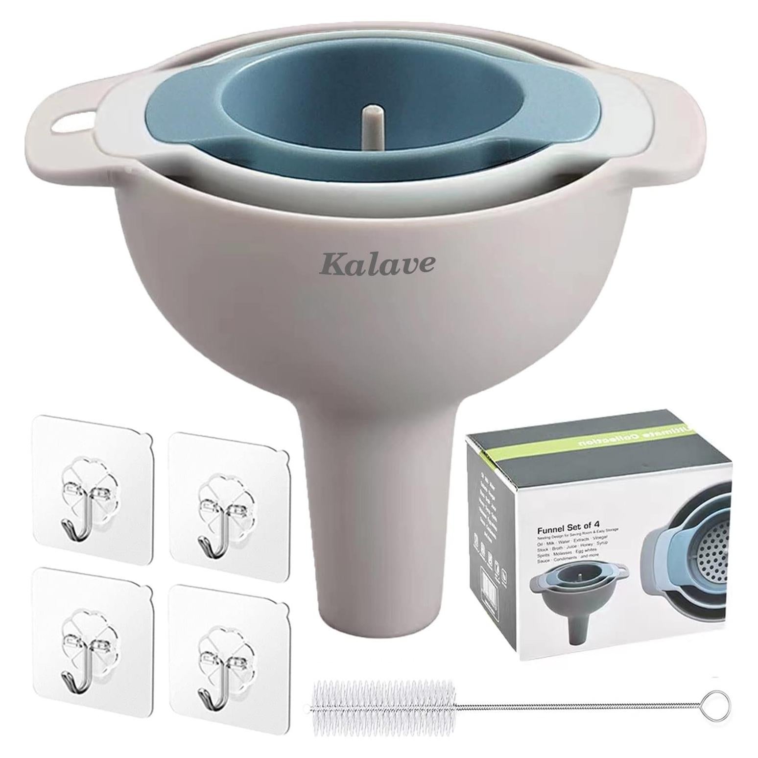 Juego de 4 Embudos de Grado Alimenticio Kalave