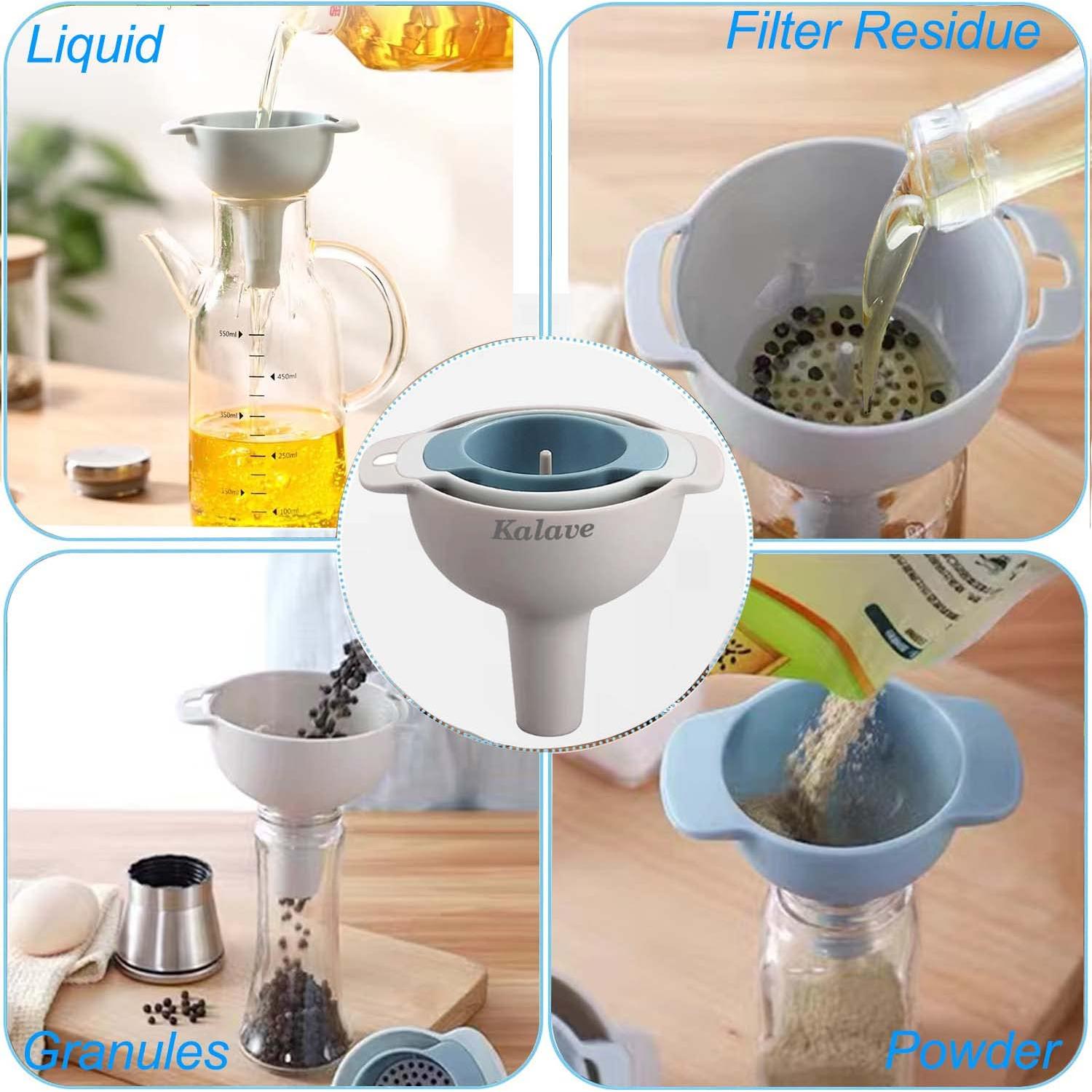 Juego de 4 Embudos de Grado Alimenticio Kalave