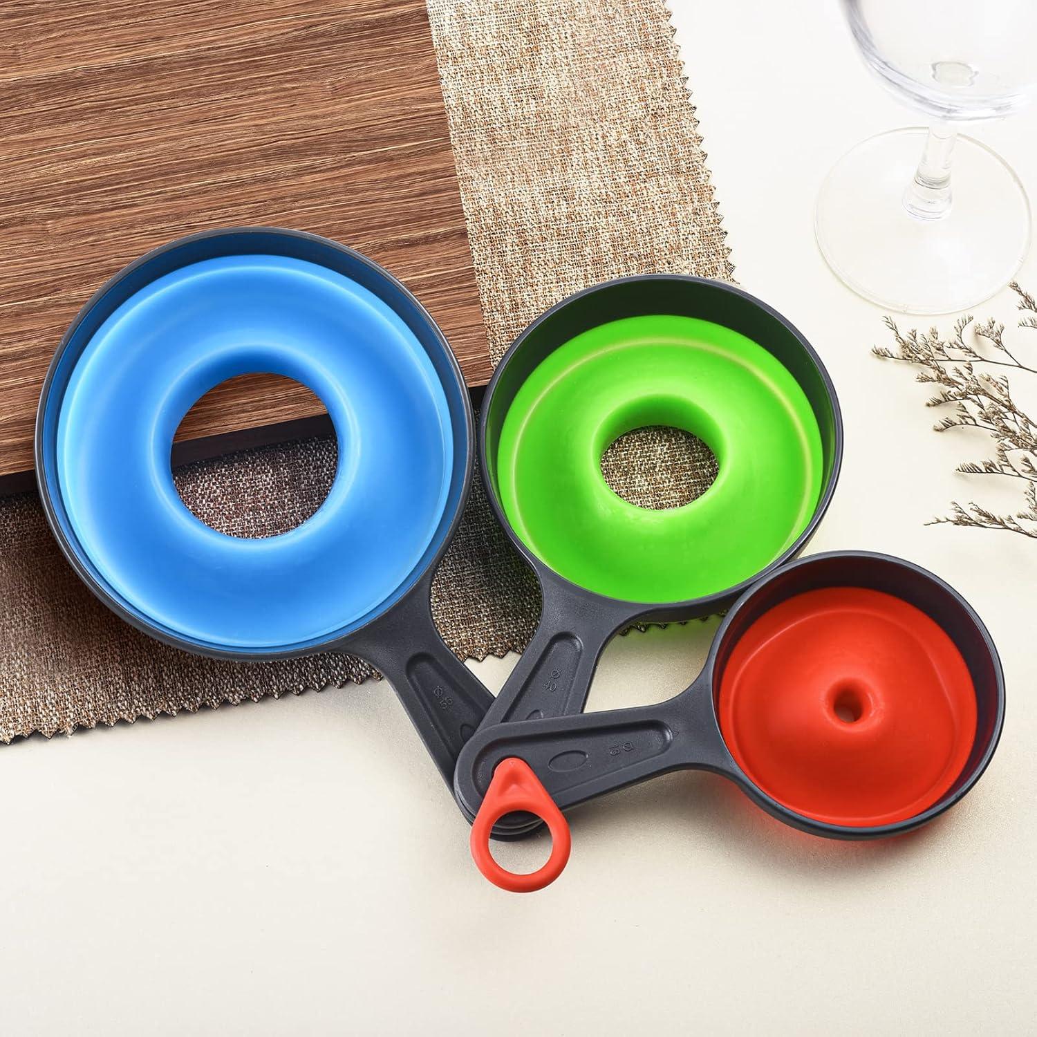 Set de Embudos de Silicona HAWOWZ - 3 Tamaños para Cocina