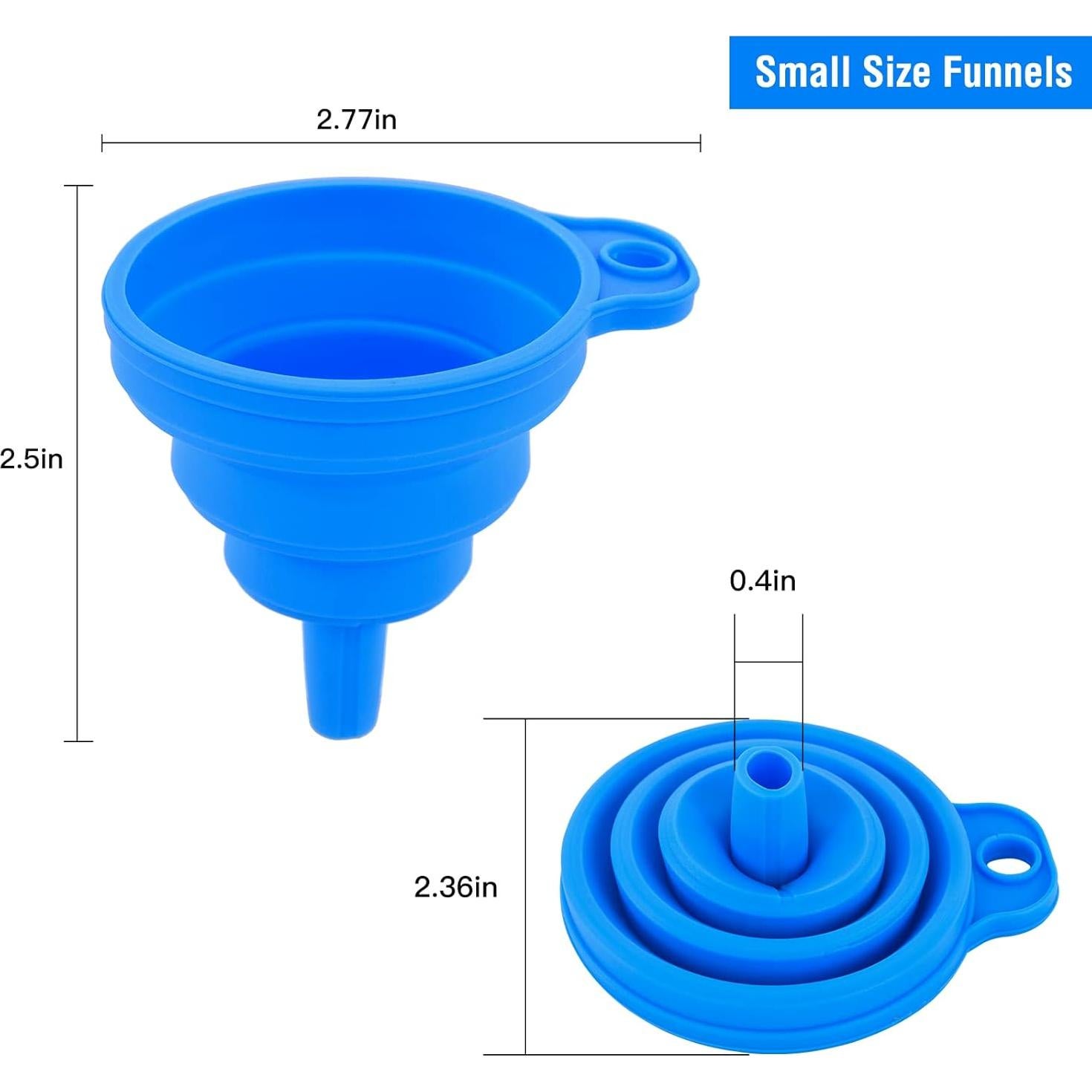 Juego de embudos de silicona colapsables Rechishre - 3 piezas