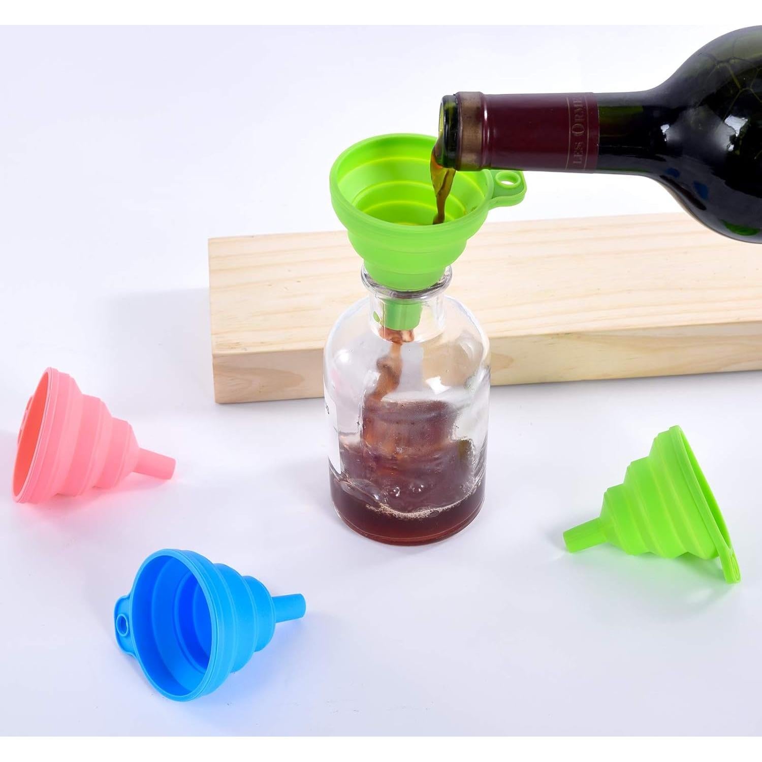 Juego de embudos de silicona colapsables Rechishre - 3 piezas