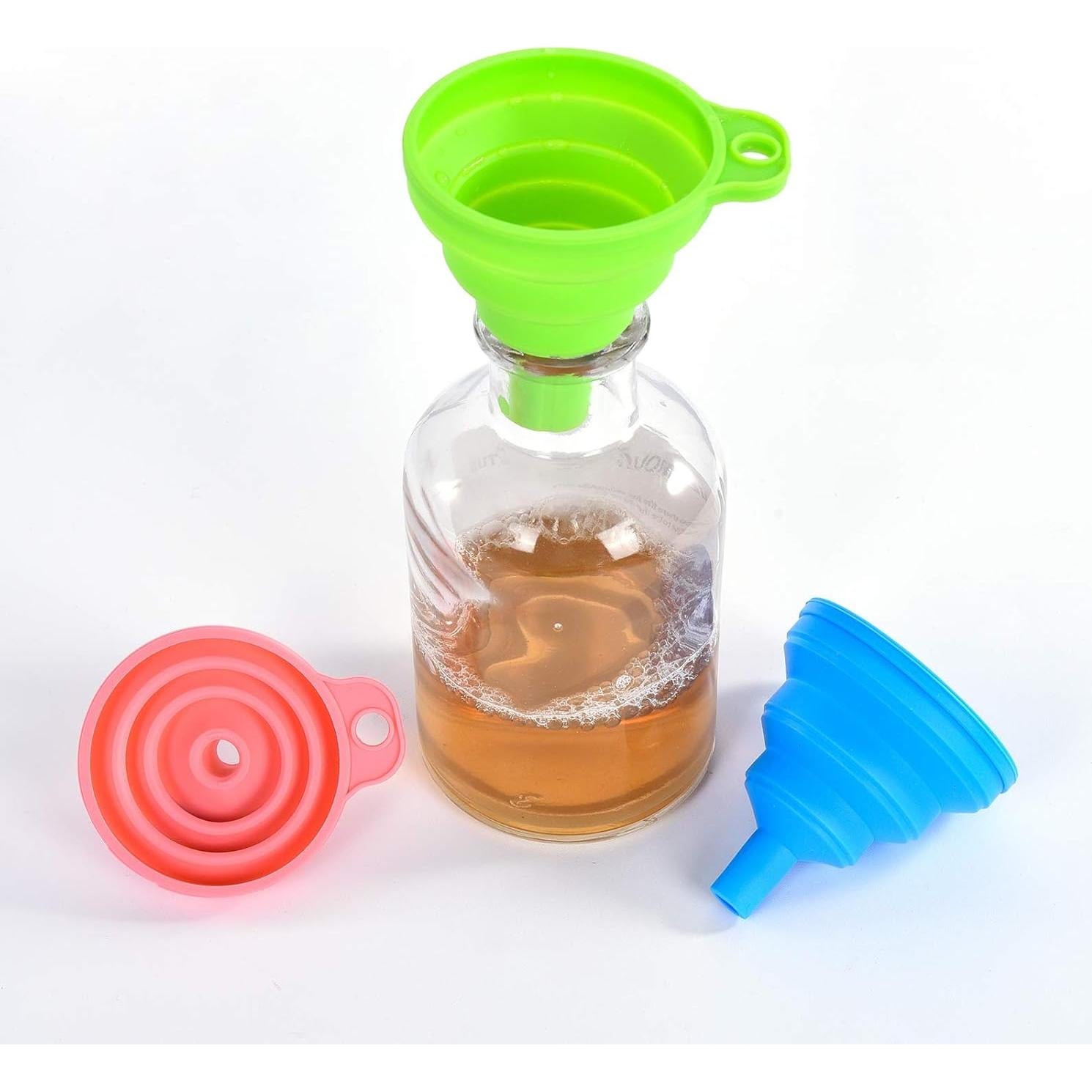 Juego de embudos de silicona colapsables Rechishre - 3 piezas