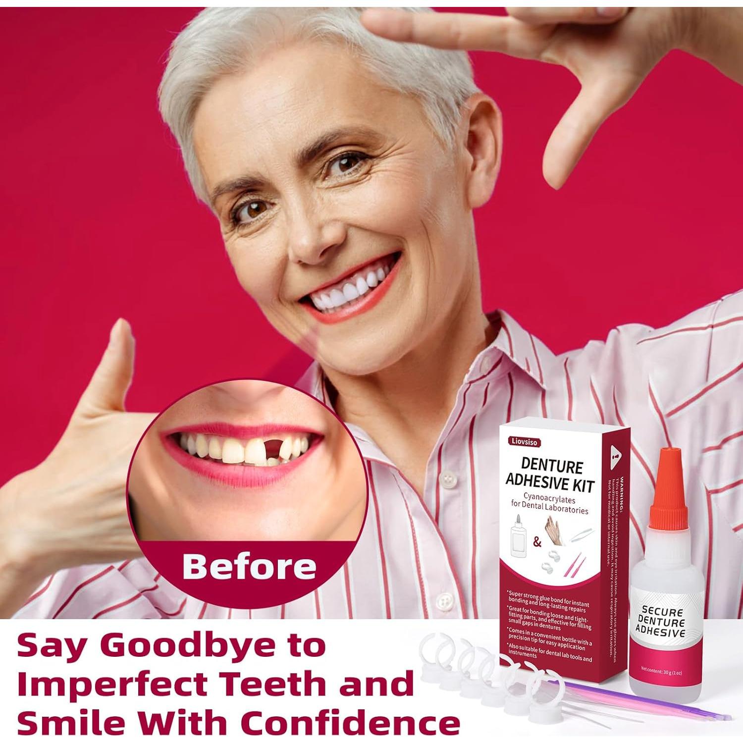 Pegamento Dental Instantáneo Liovsiso 28.35g Gel Rápido