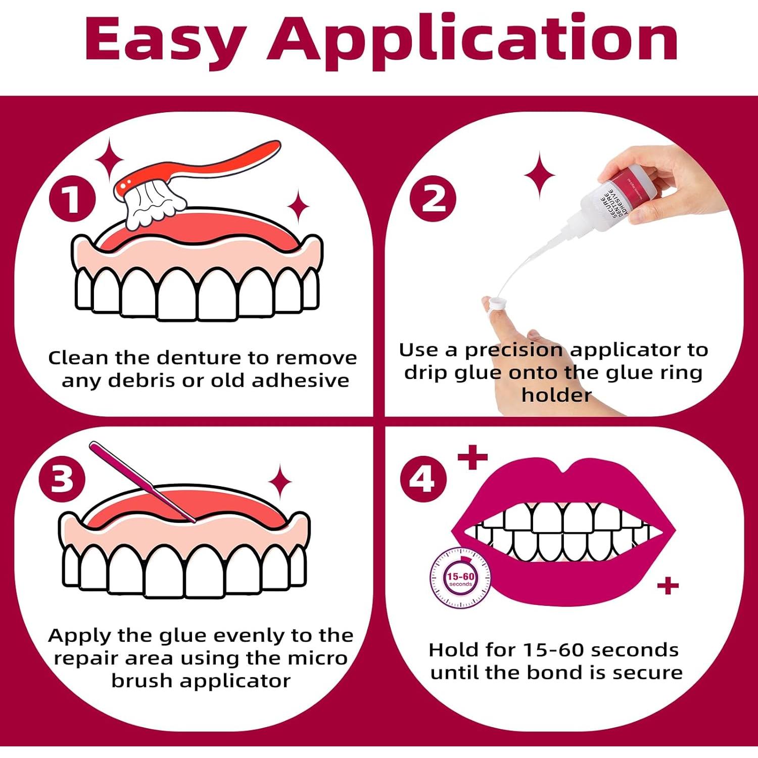 Pegamento Dental Instantáneo Liovsiso 28.35g Gel Rápido