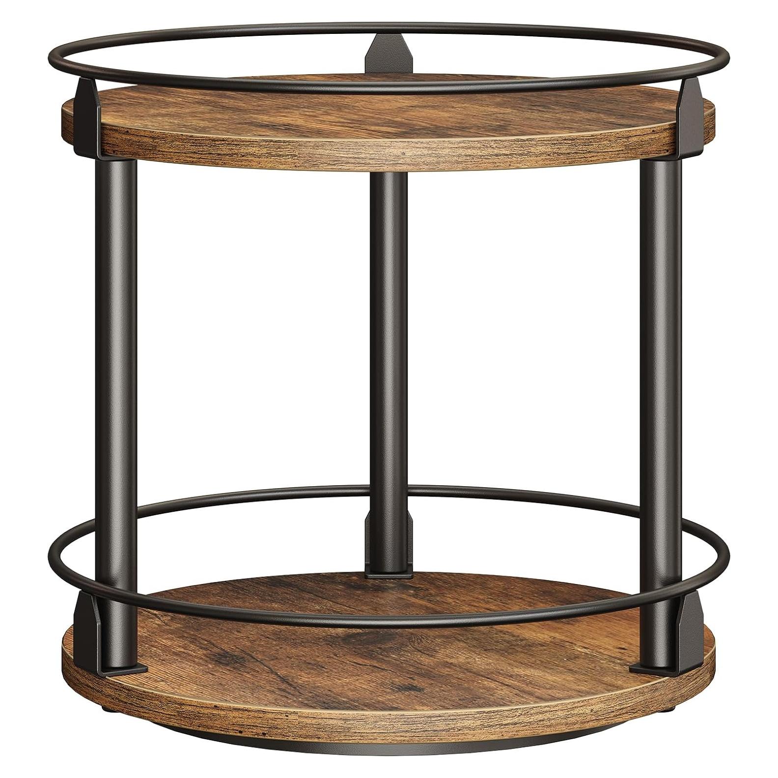 Organizador de Especias Rotatorio YATINEY 2 Niveles Marrón