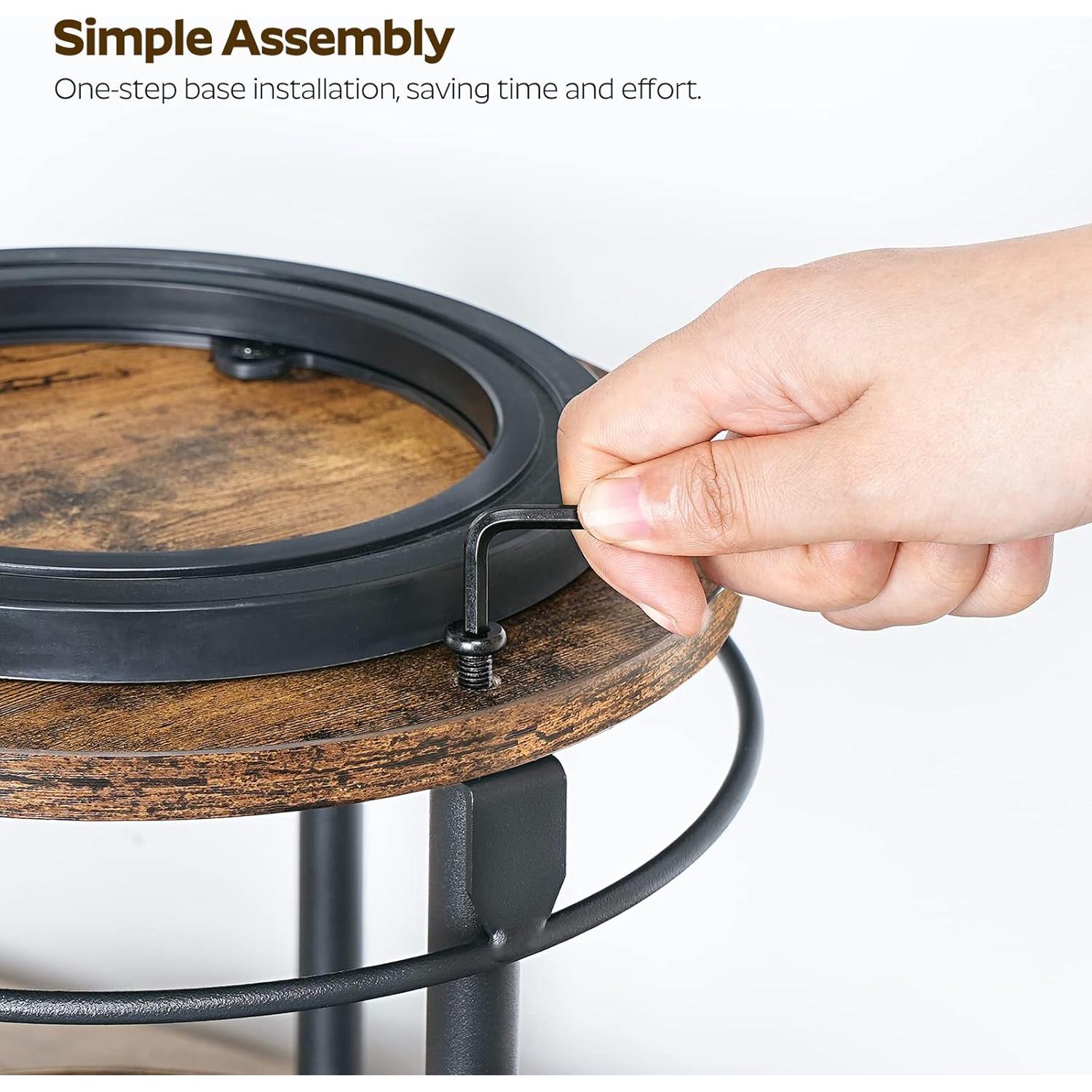 Organizador de Especias Rotatorio YATINEY 2 Niveles Marrón