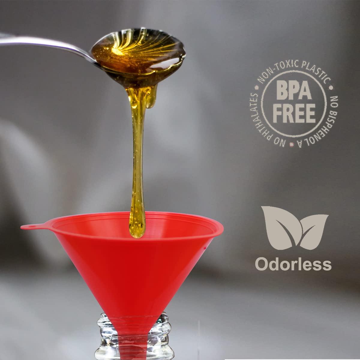 Juego de 4 Embudos de Plástico KongNai para Cocina y Auto