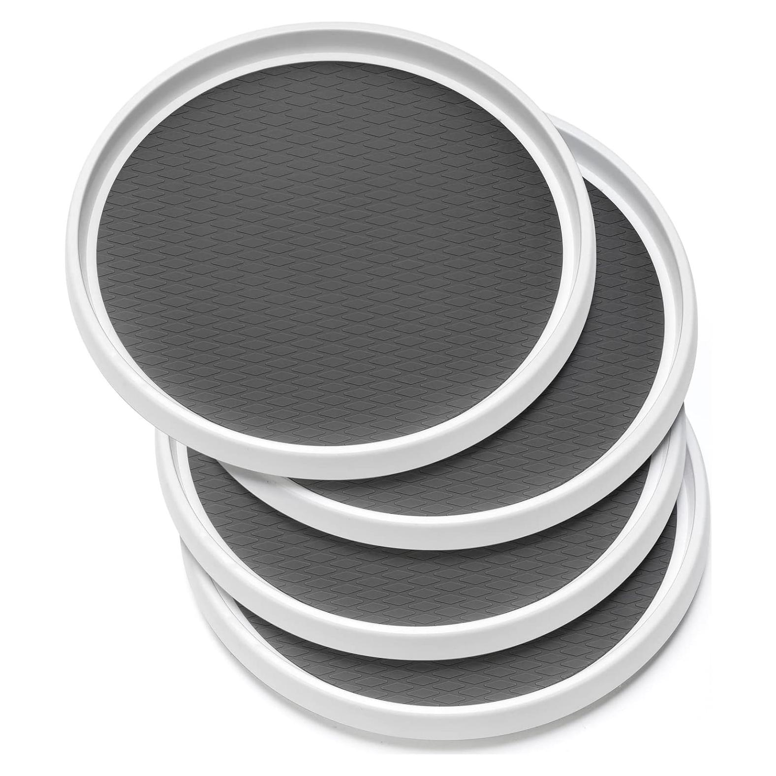 Juego de 4 organizadores Lazy Susan 25,4 cm antideslizantes