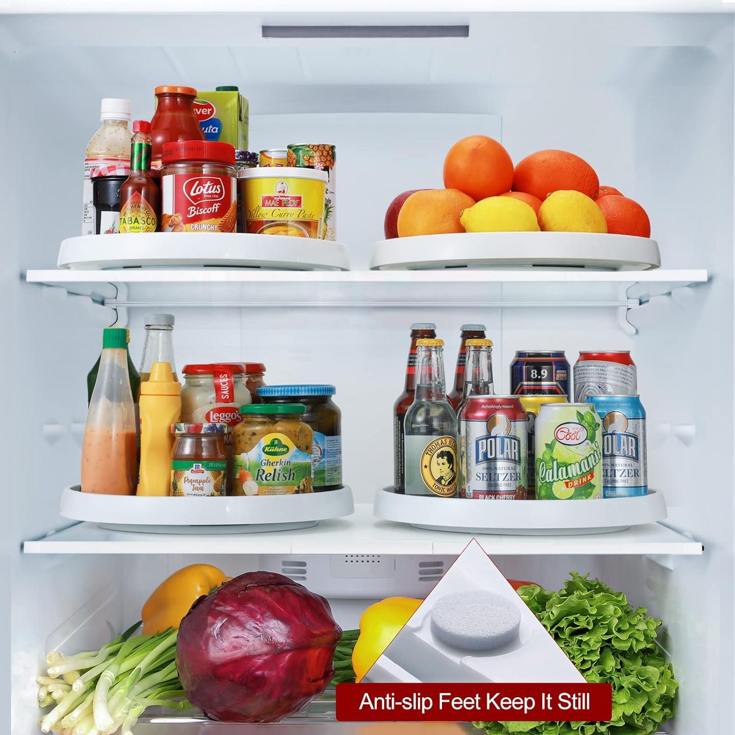 Juego de 4 organizadores Lazy Susan 25,4 cm antideslizantes