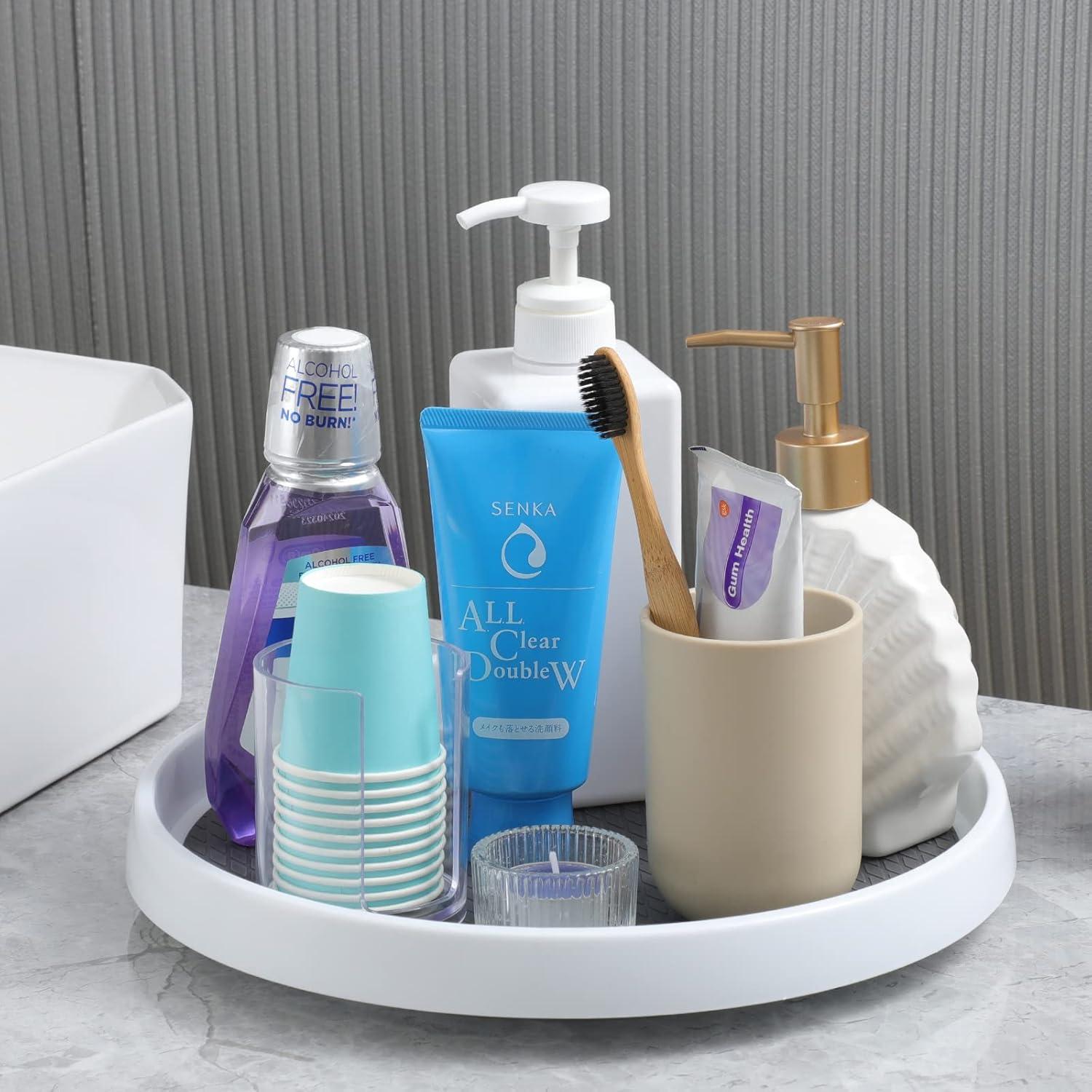 Juego de 4 organizadores Lazy Susan 25,4 cm antideslizantes