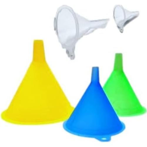 Juego de 5 embudos de plástico TitanOwl multicolor