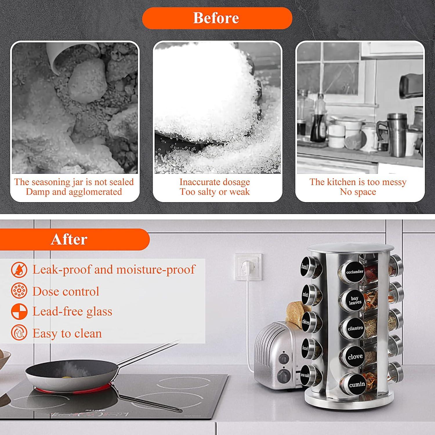 Estante Giratorio de Especias DOUBLE 2 C con 20 Tarros