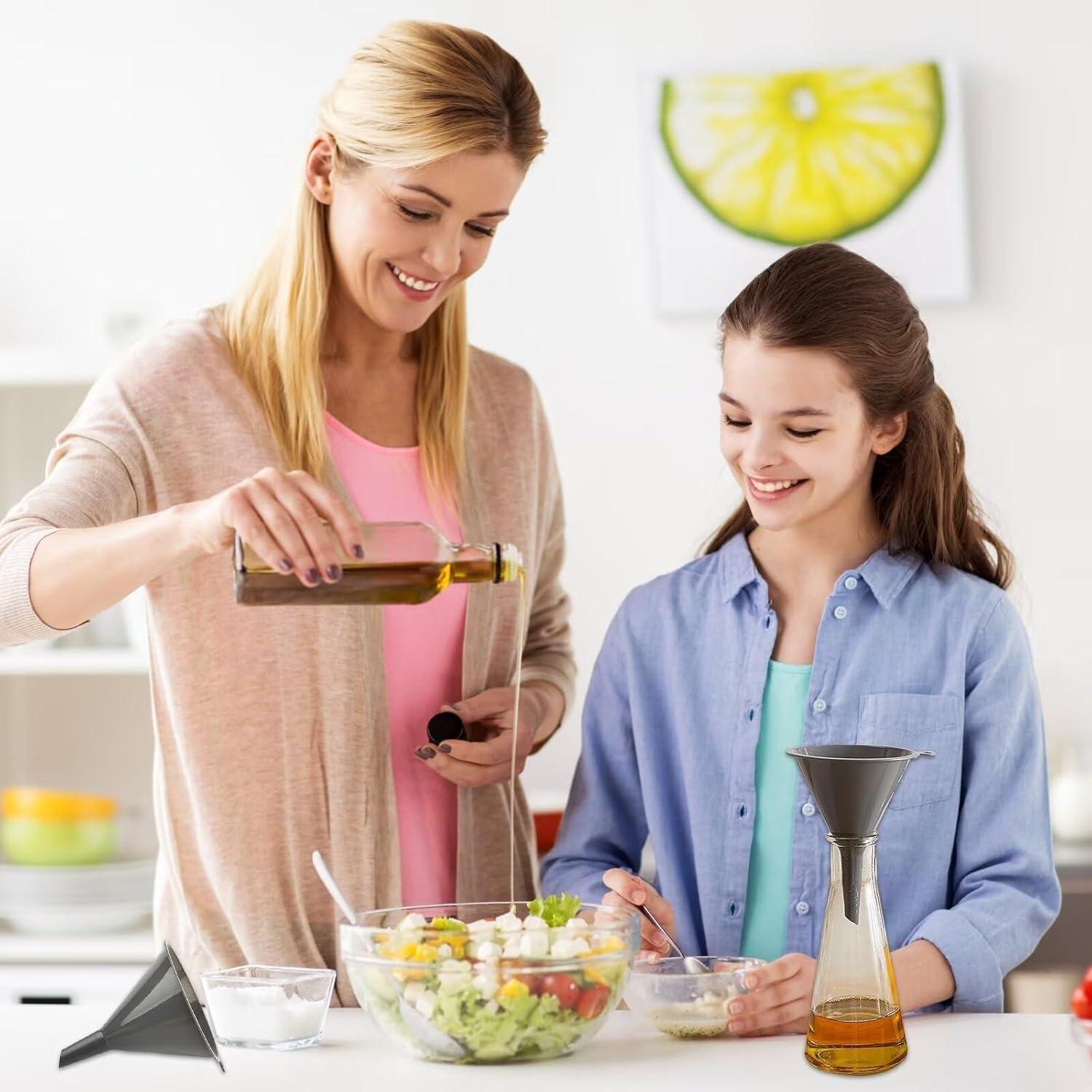 Juego de 3 embudos de cocina DolphinSmile - Plástico duradero