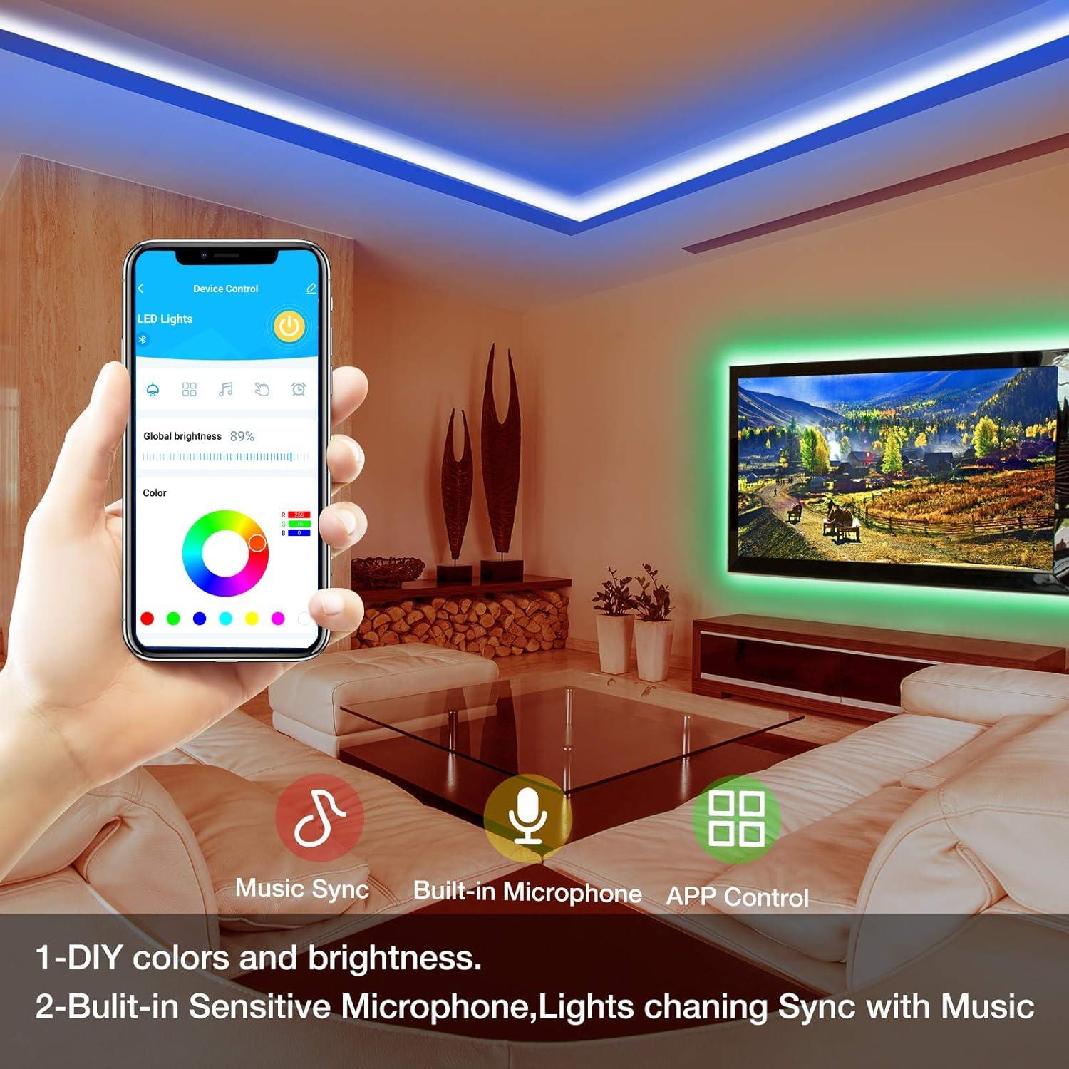Tiras LED RGB DAYBETTER 15,24 m Control APP Multicolor
