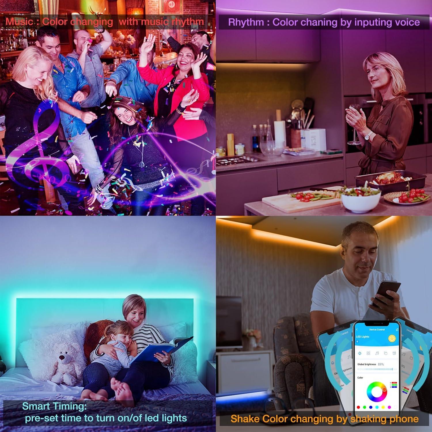 Tiras LED RGB DAYBETTER 15,24 m Control APP Multicolor