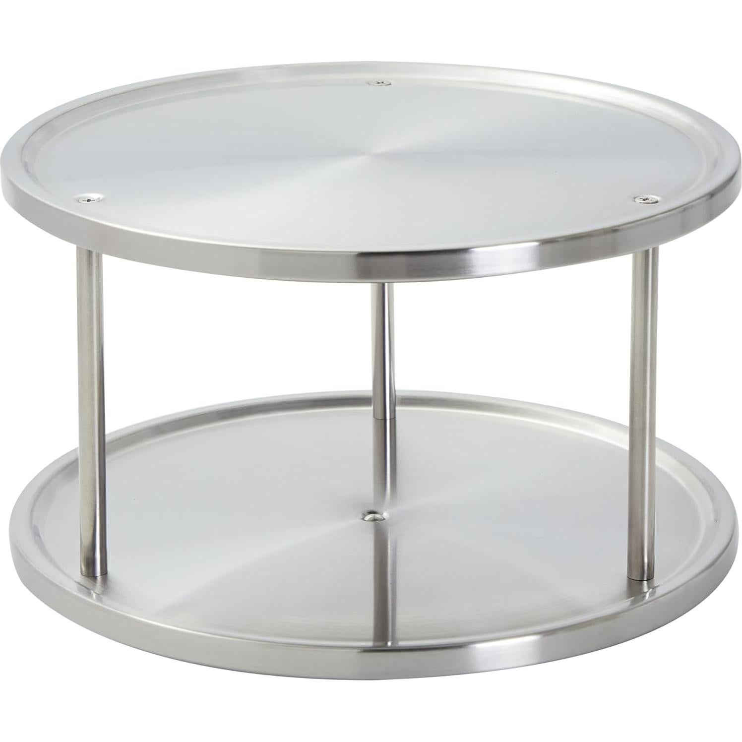 Organizador Giratorio de Especias Juvale 2 Niveles Acero Inoxidable 26.7 cm