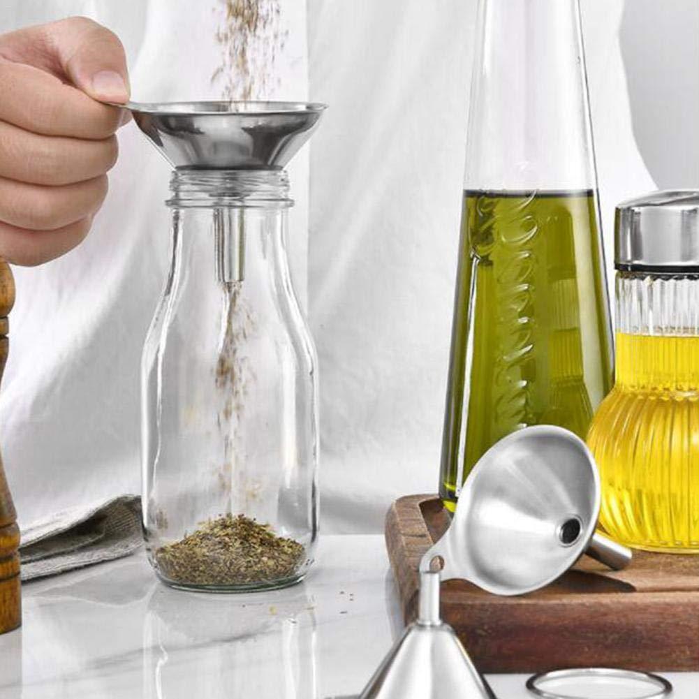 Juego de 3 embudos de acero inoxidable YEVIOR para cocina