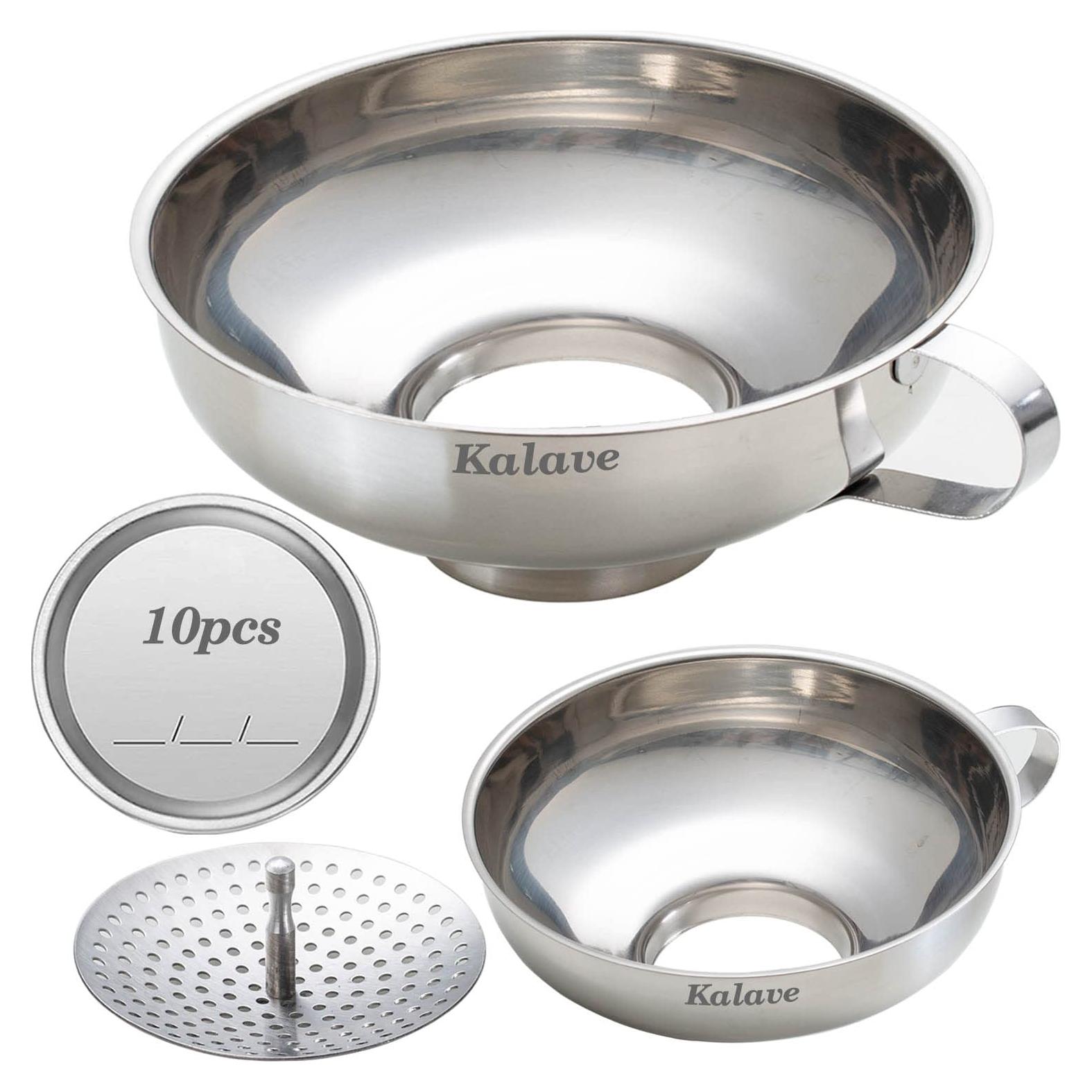 Juego de Embudos de Acero Inoxidable Kalave - 3 Piezas