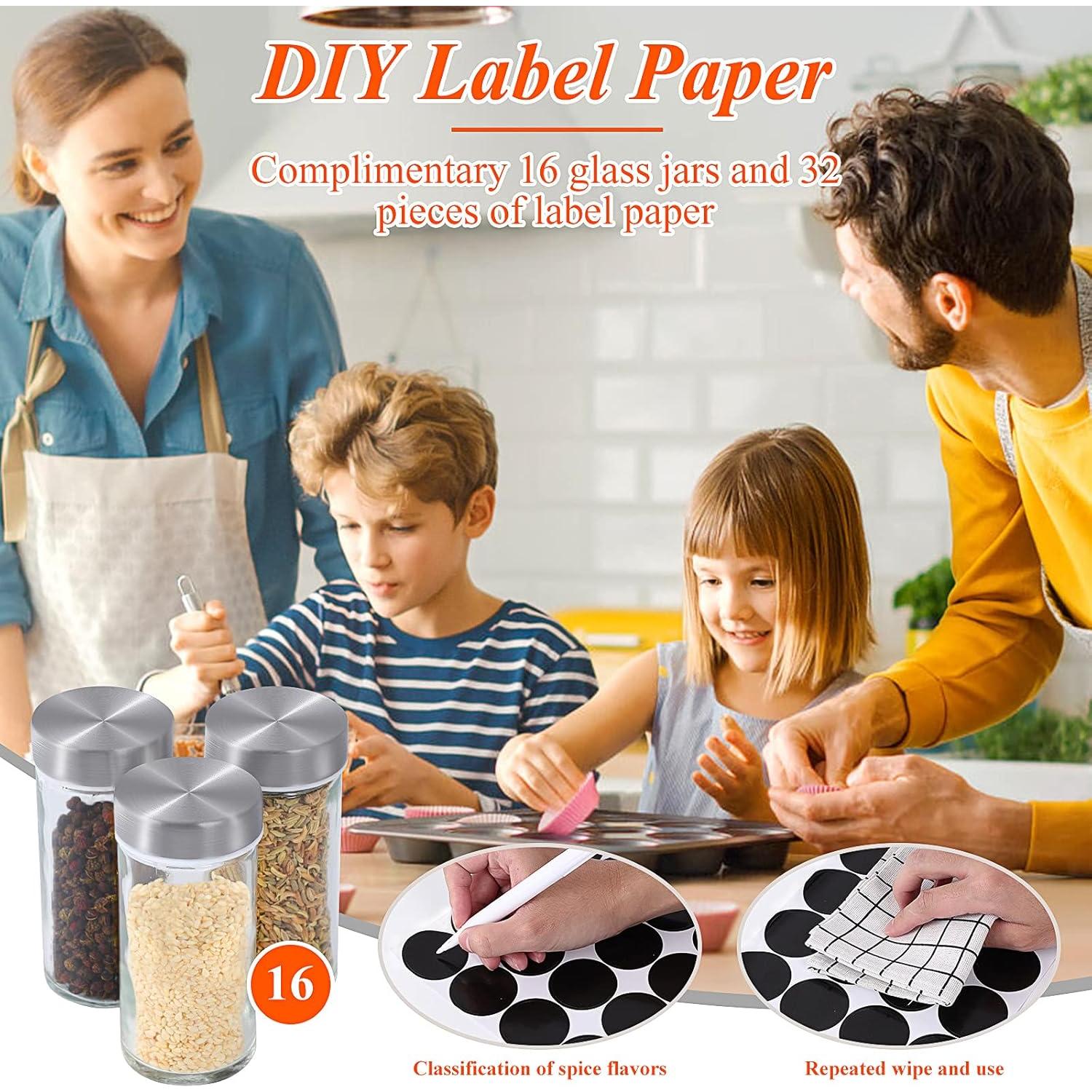 Estante Giratorio de Especias DOUBLE 2 C con 16 Tarros de Vidrio