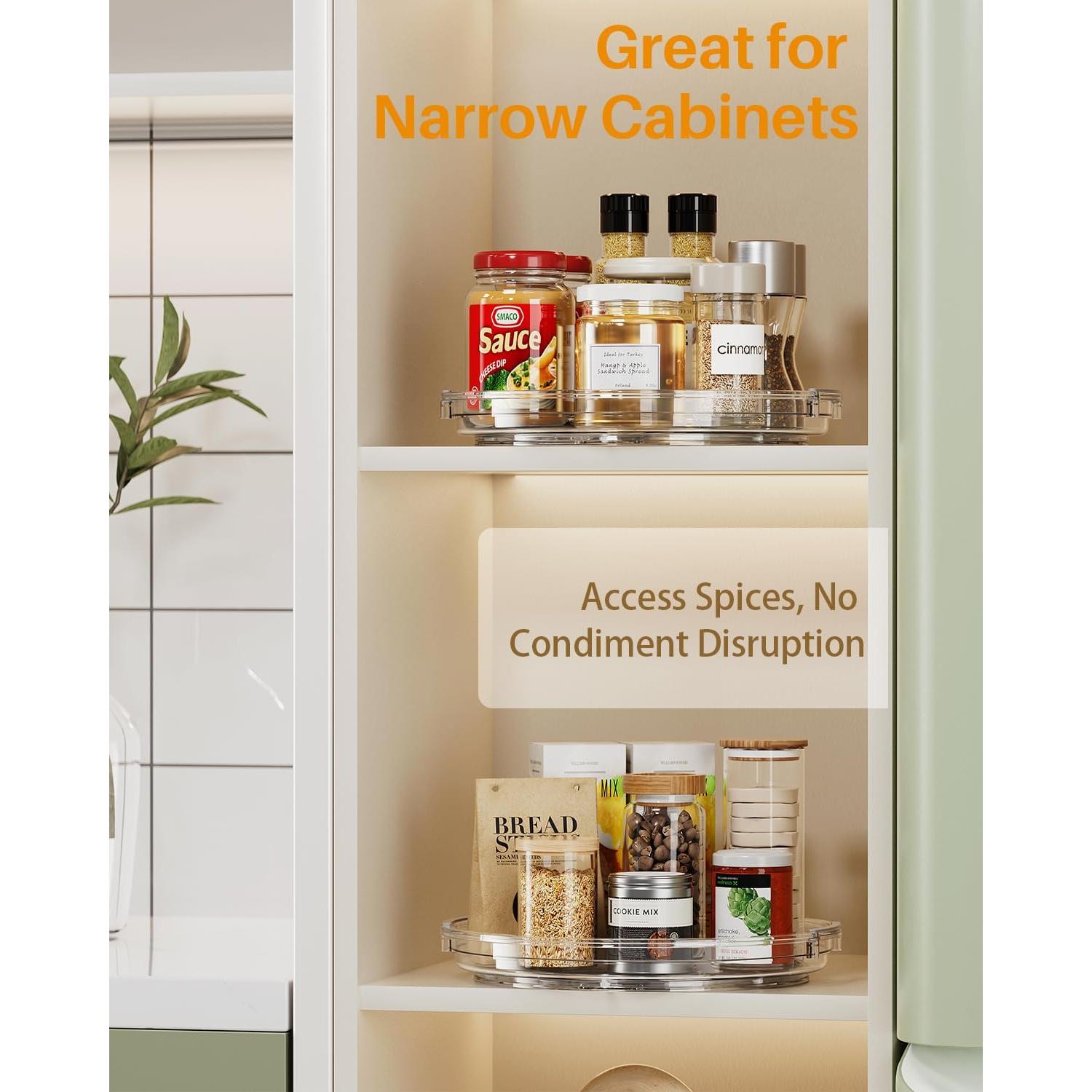 Organizador Lazy Susan LAMU 23,5 cm Acrílico Transparente