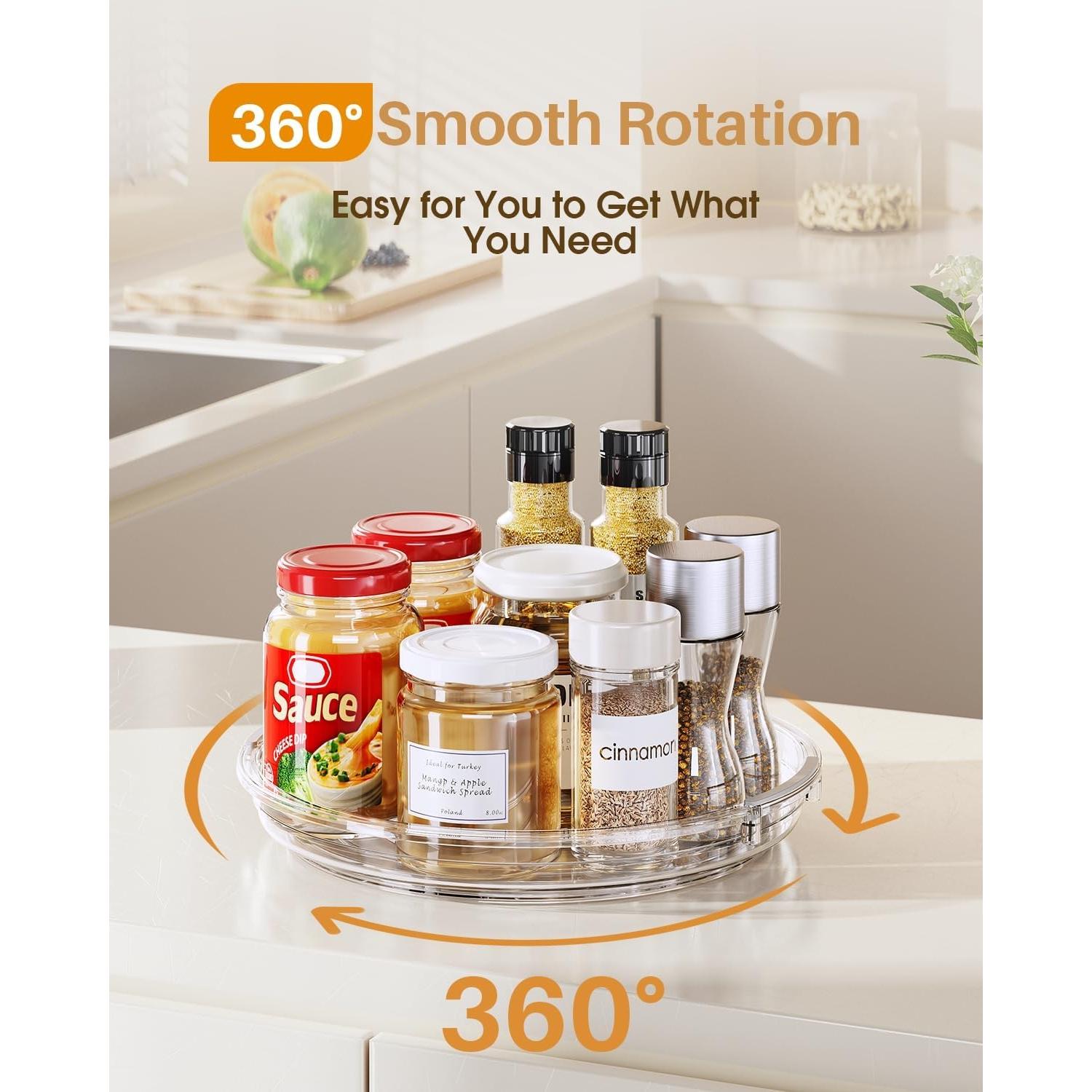 Organizador Lazy Susan LAMU 23,5 cm Acrílico Transparente