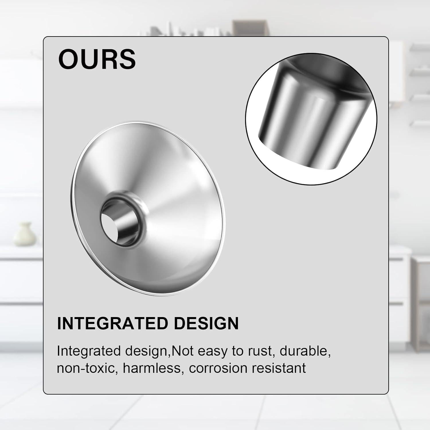 Juego de Embudos de Acero Inoxidable Serinar 2 Tamaños