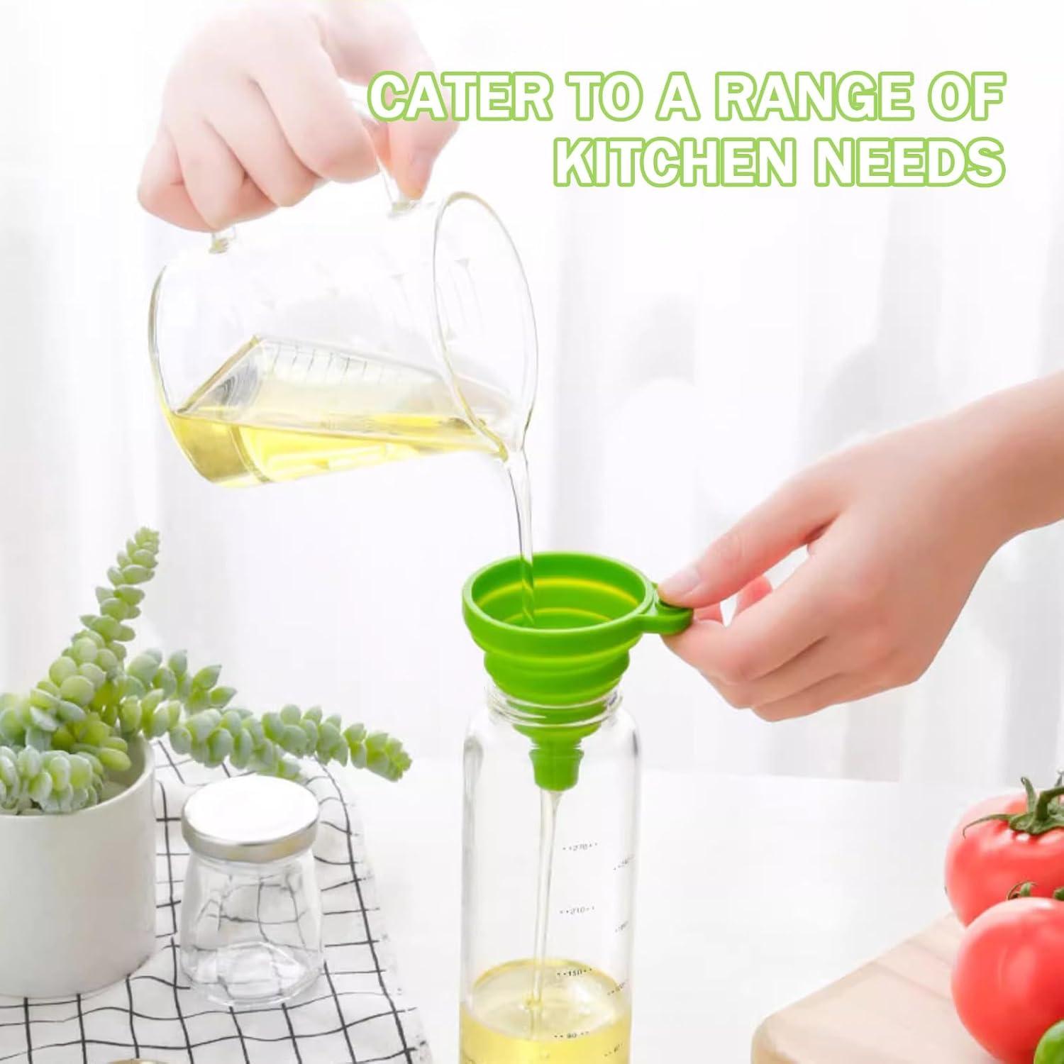 Embudo Plegable de Silicona Medsuo 2 Piezas Azul Verde