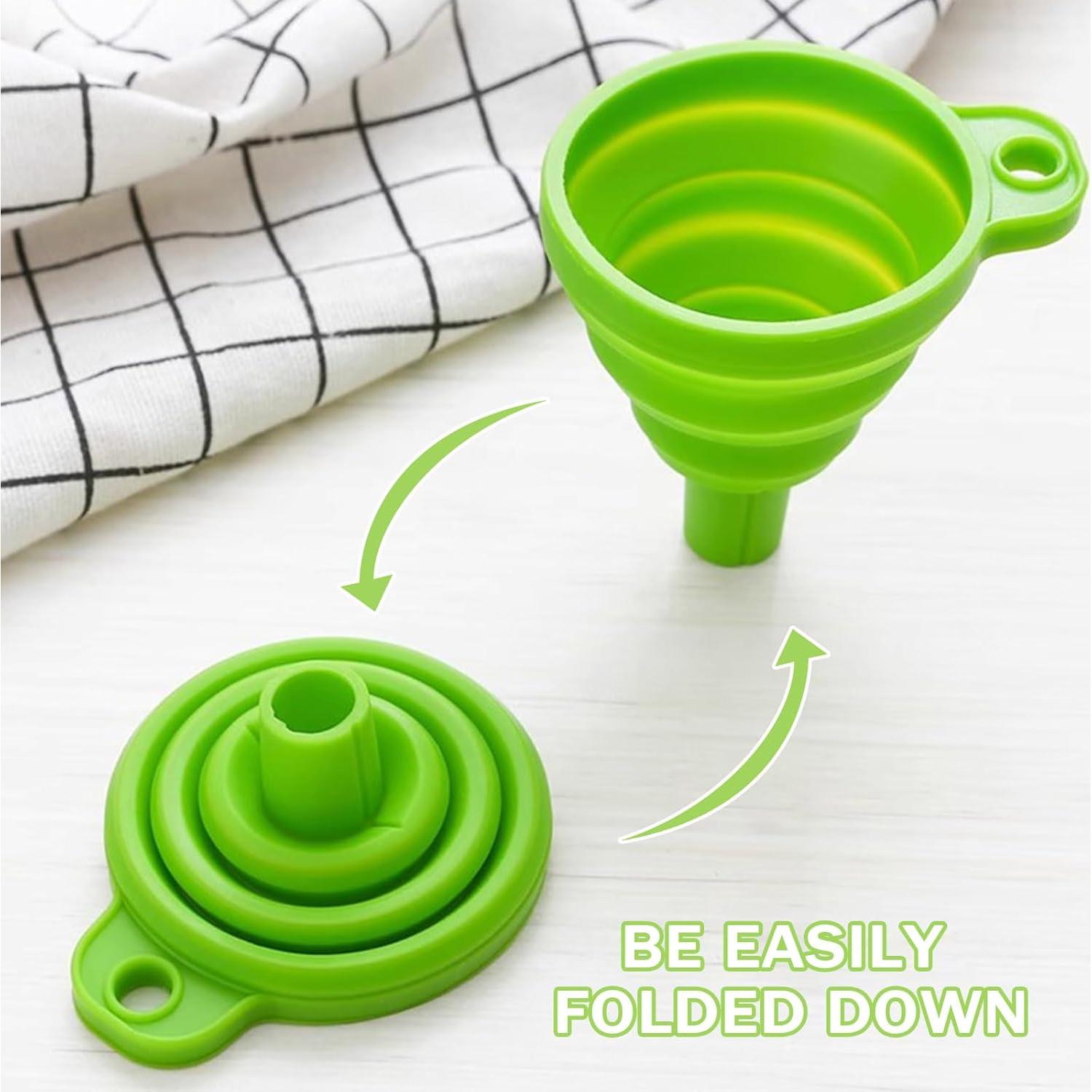 Embudo Plegable de Silicona Medsuo 2 Piezas Azul Verde