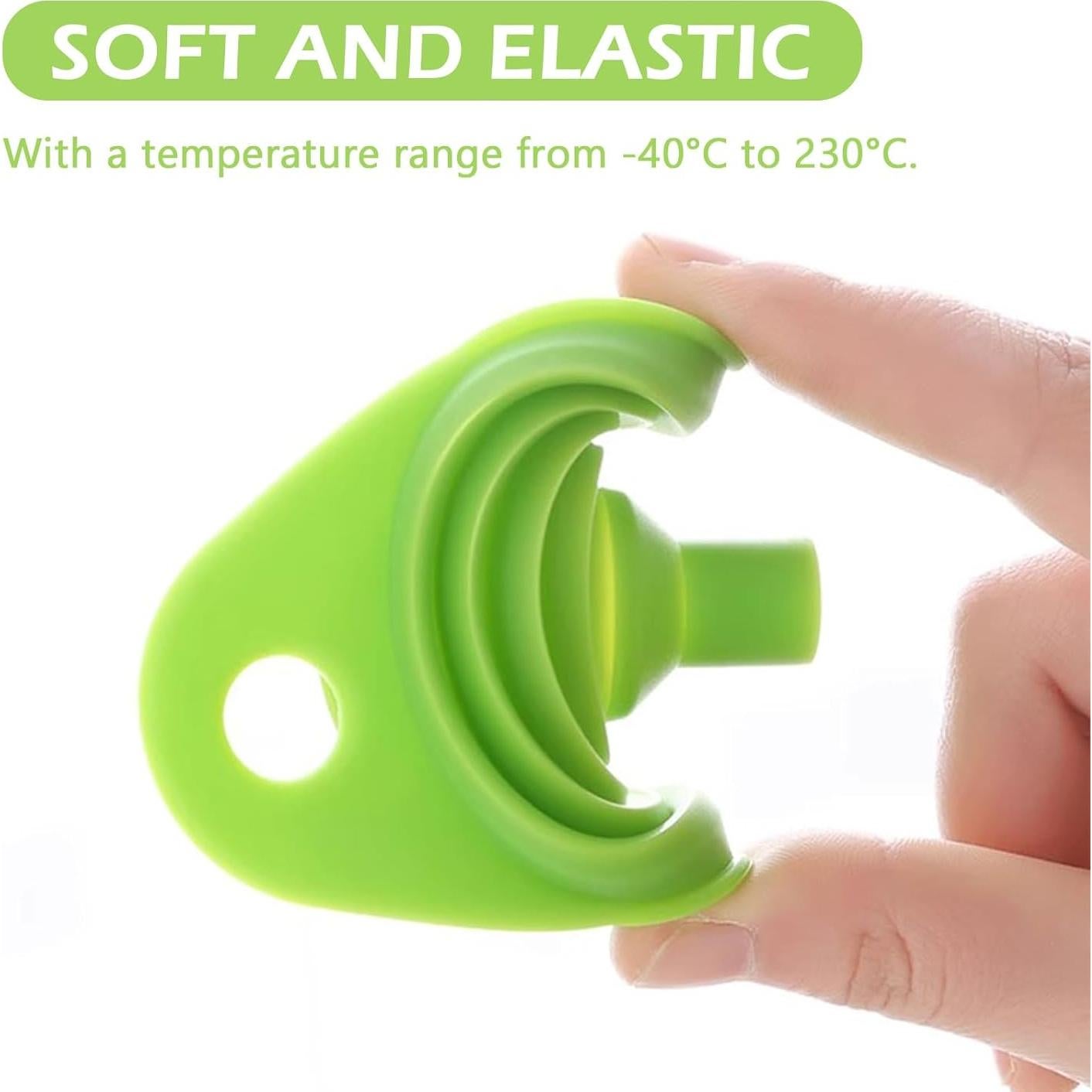 Embudo Plegable de Silicona Medsuo 2 Piezas Azul Verde