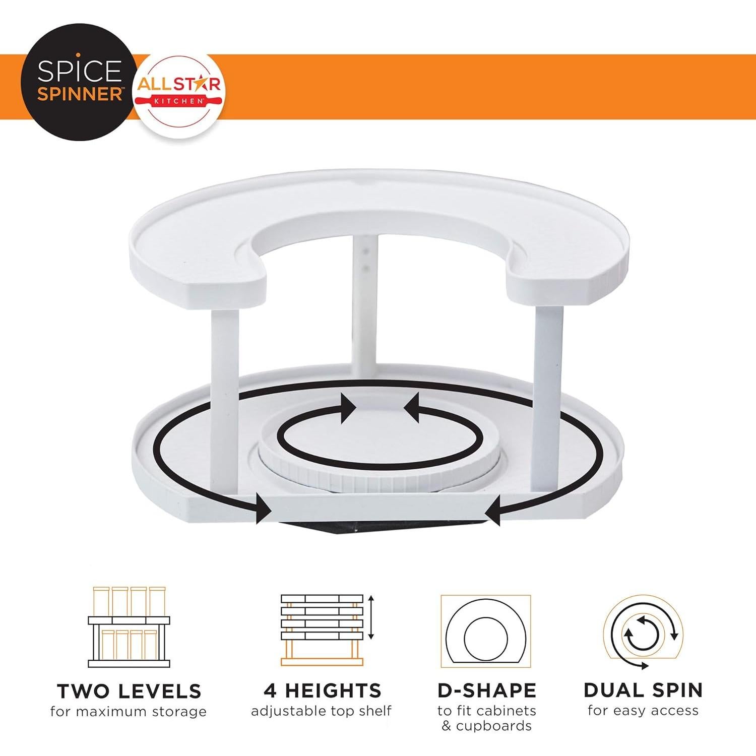 Organizador de Especias Giratorio Allstar Innovations 2 Niveles