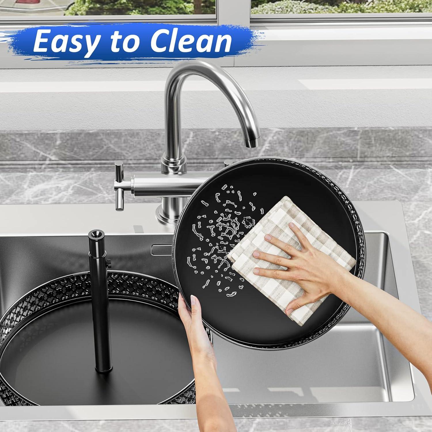 Organizador Giratorio de 2 Niveles OVICAR 30,48 cm Negro